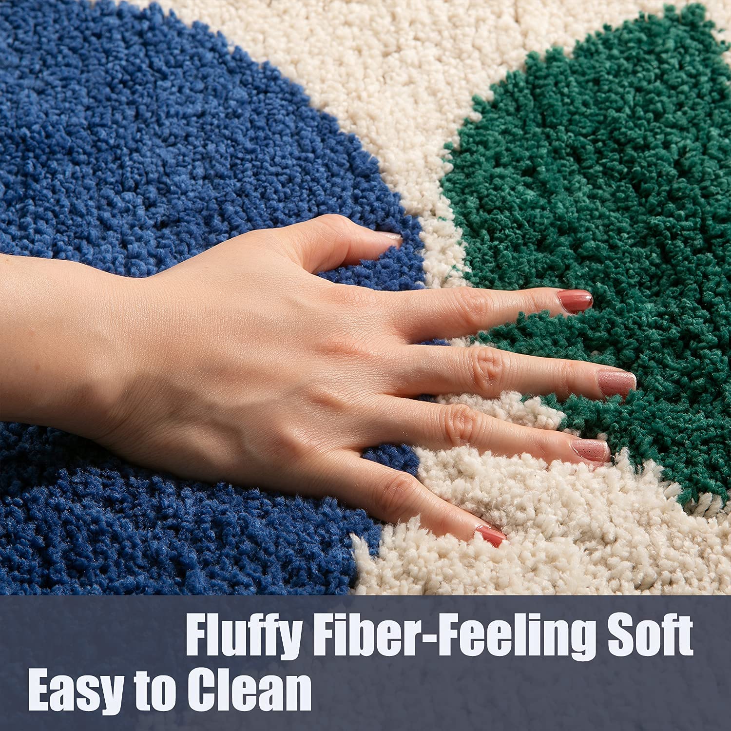 JessMay Bathroom Rugs Non-Slip Fluffy Soft Plush Microfiber Rug Quick Dry Machine Washable Ultra Shaggy Bath Mats for Tub  Bathroom and Shower