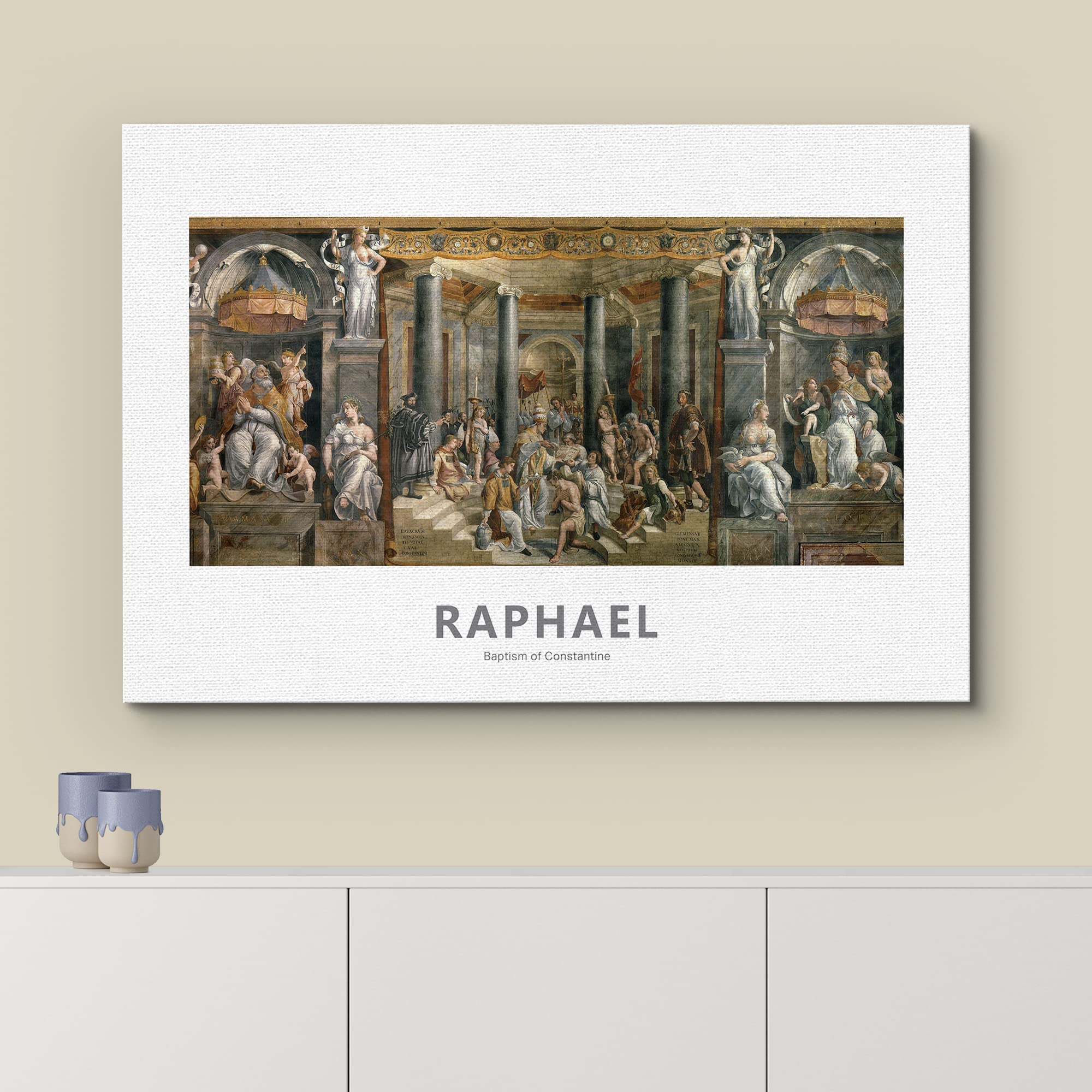 Wall26 Canvas Print Wall Art Baptism Of Constantine By Raphael Historic Cultural Illustrations Fine Art Traditional Colorful For