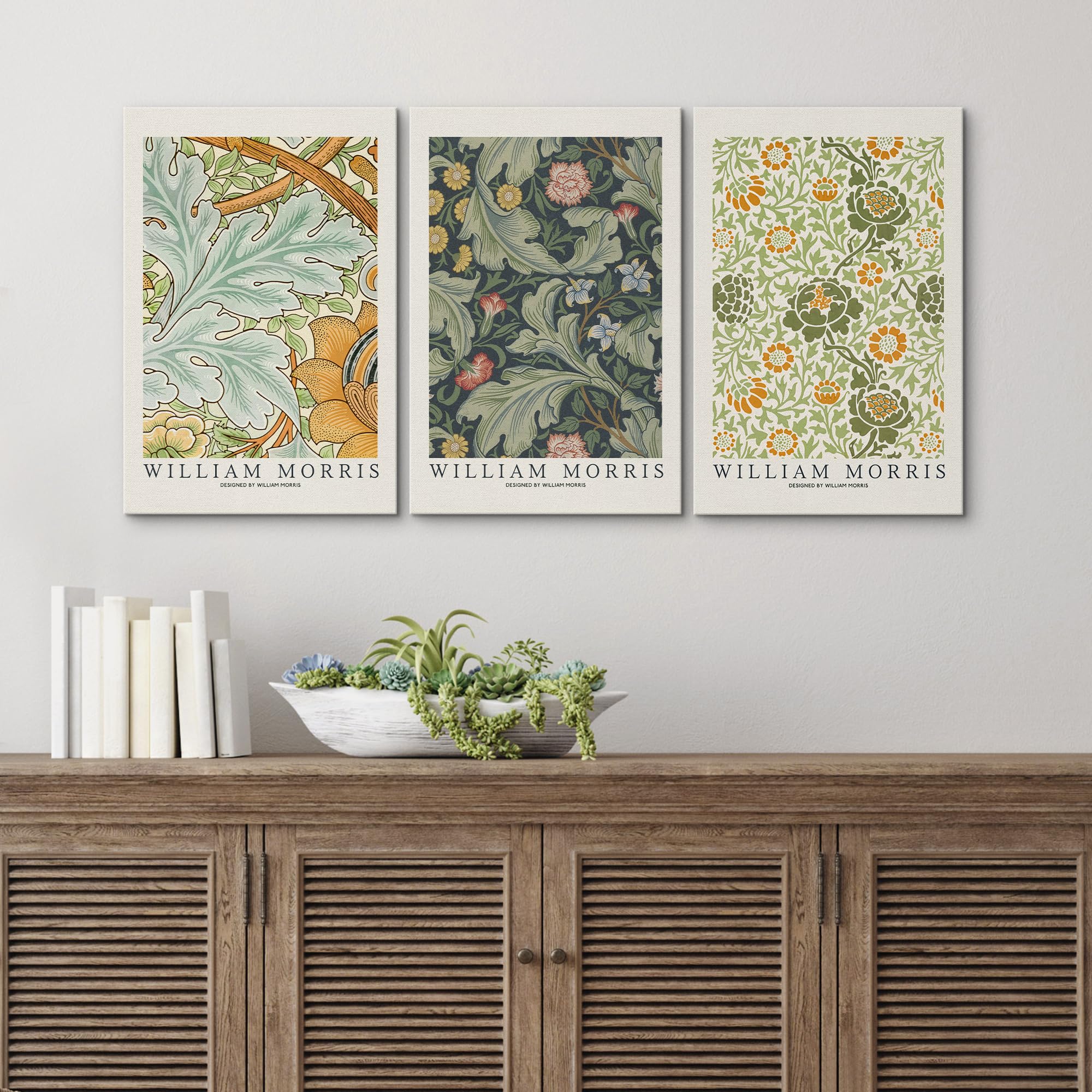 Wall26 Canvas Print Wall Art Set William Morris Flower Tapestry Posters Nature Wilderness Illustrations Modern Art Decorative Fl
