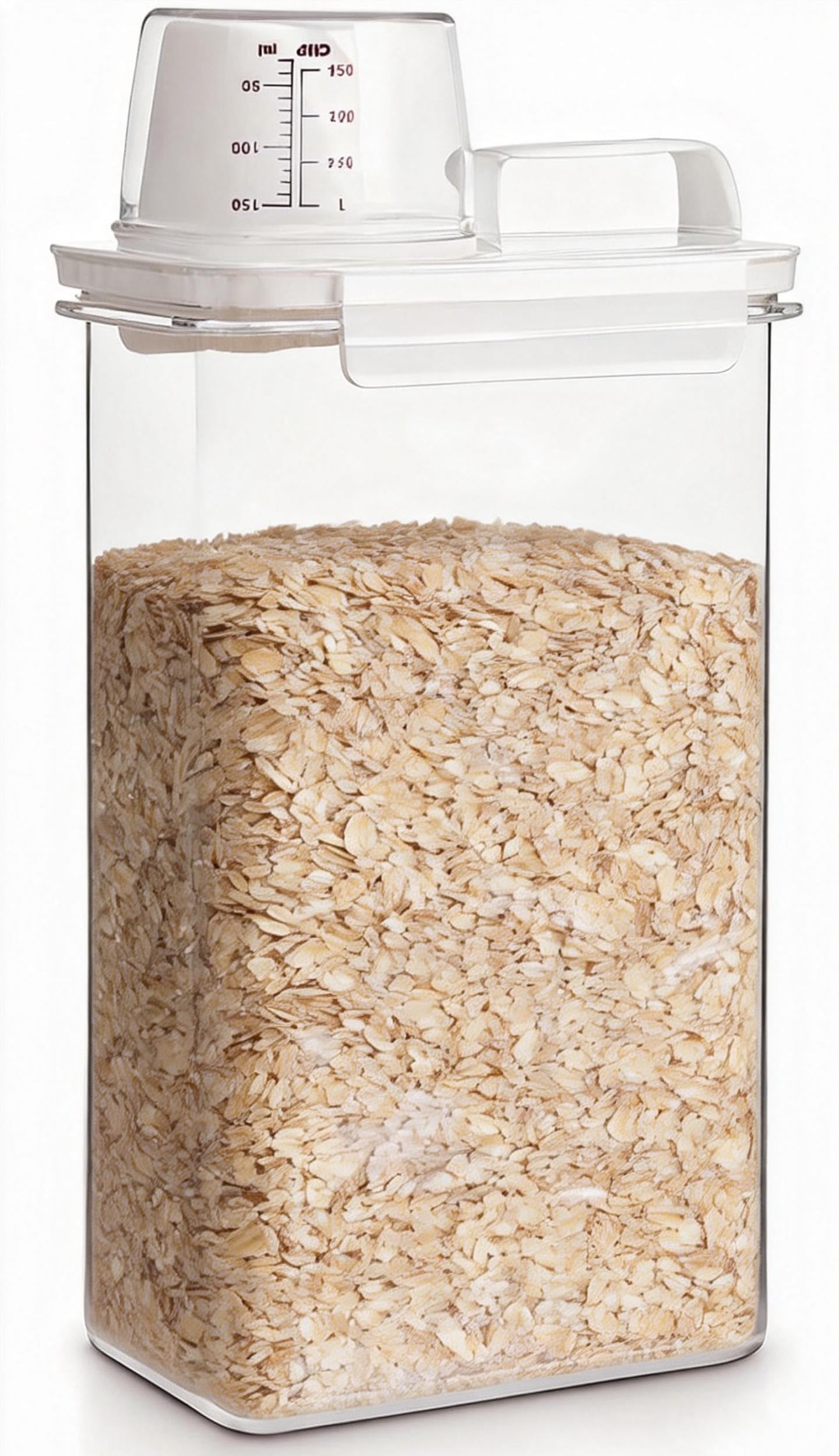 LLeekk Rice Storage Container, 35 Lbs Tcereal Storage Container, White