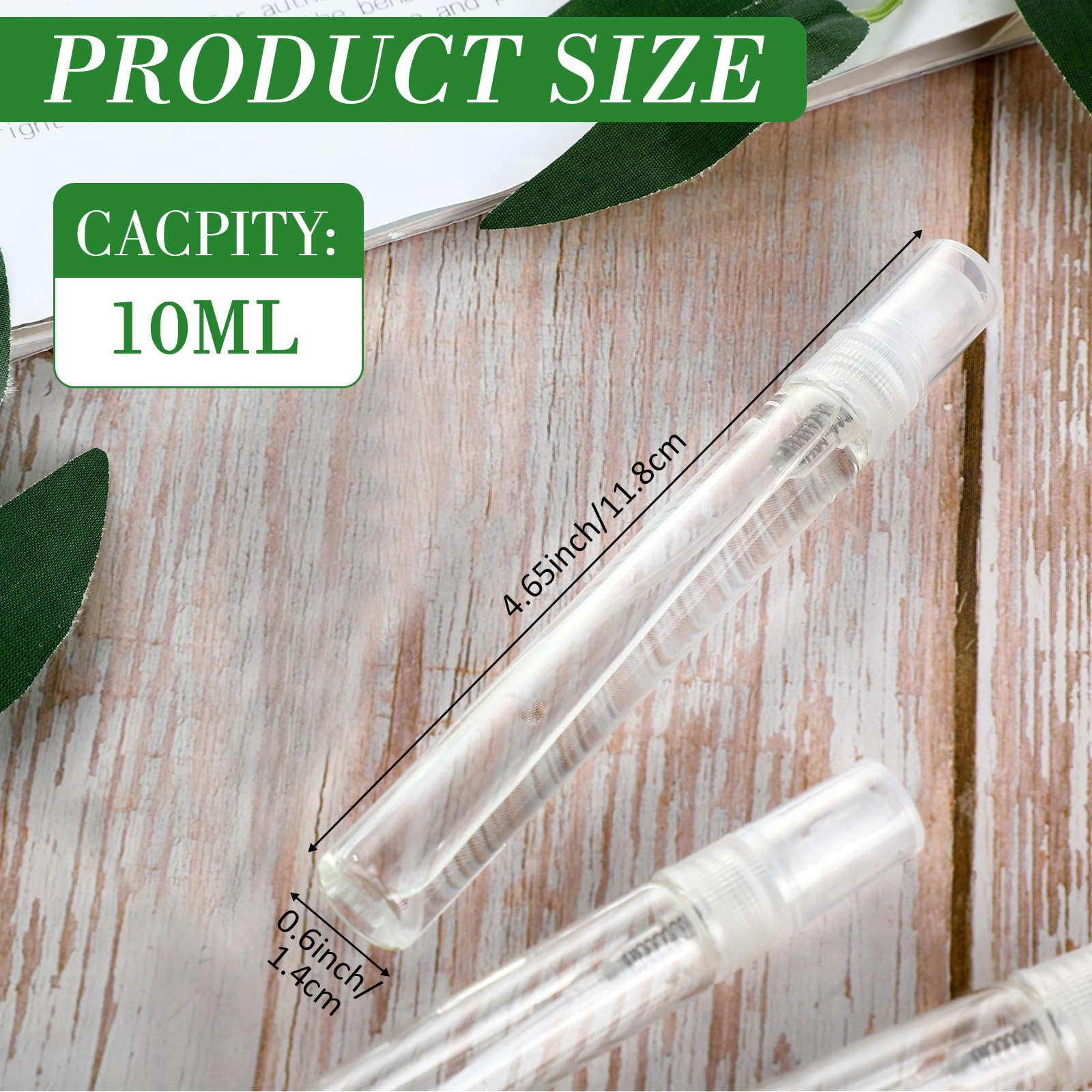 Tanlade 300 Pcs Mini Spray Bottles Clear Refillable Glass Perfume Bottles Fragrance Scent Sample Perfume Atomizer Glass Empty Tr