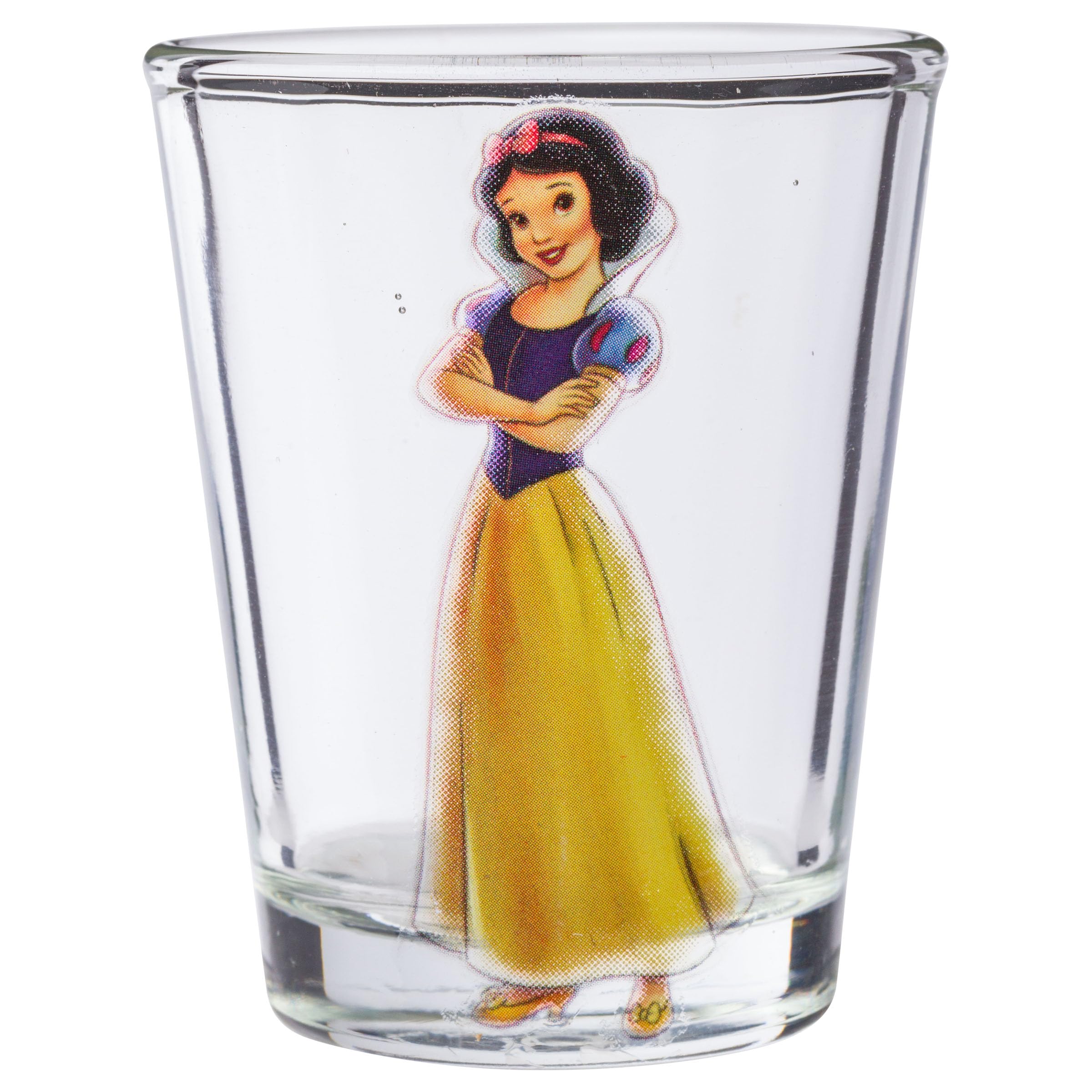 Silver Buffalo Disney Princess Featuring Snow White, Cinderella, Jasmine, And Tiana 4 Pack Mini Glasses, 1.5 Ounces