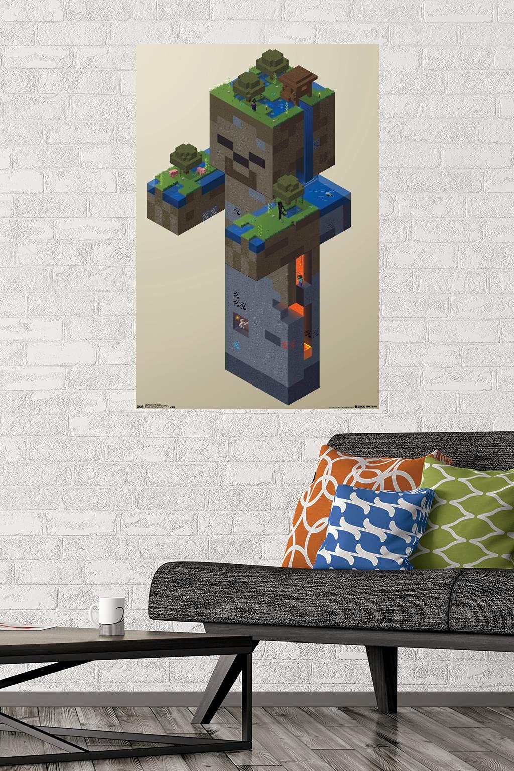 Trends International Minecraft - Zombie Swamp Wall Poster, 22.375'' X 34'', Unframed Version