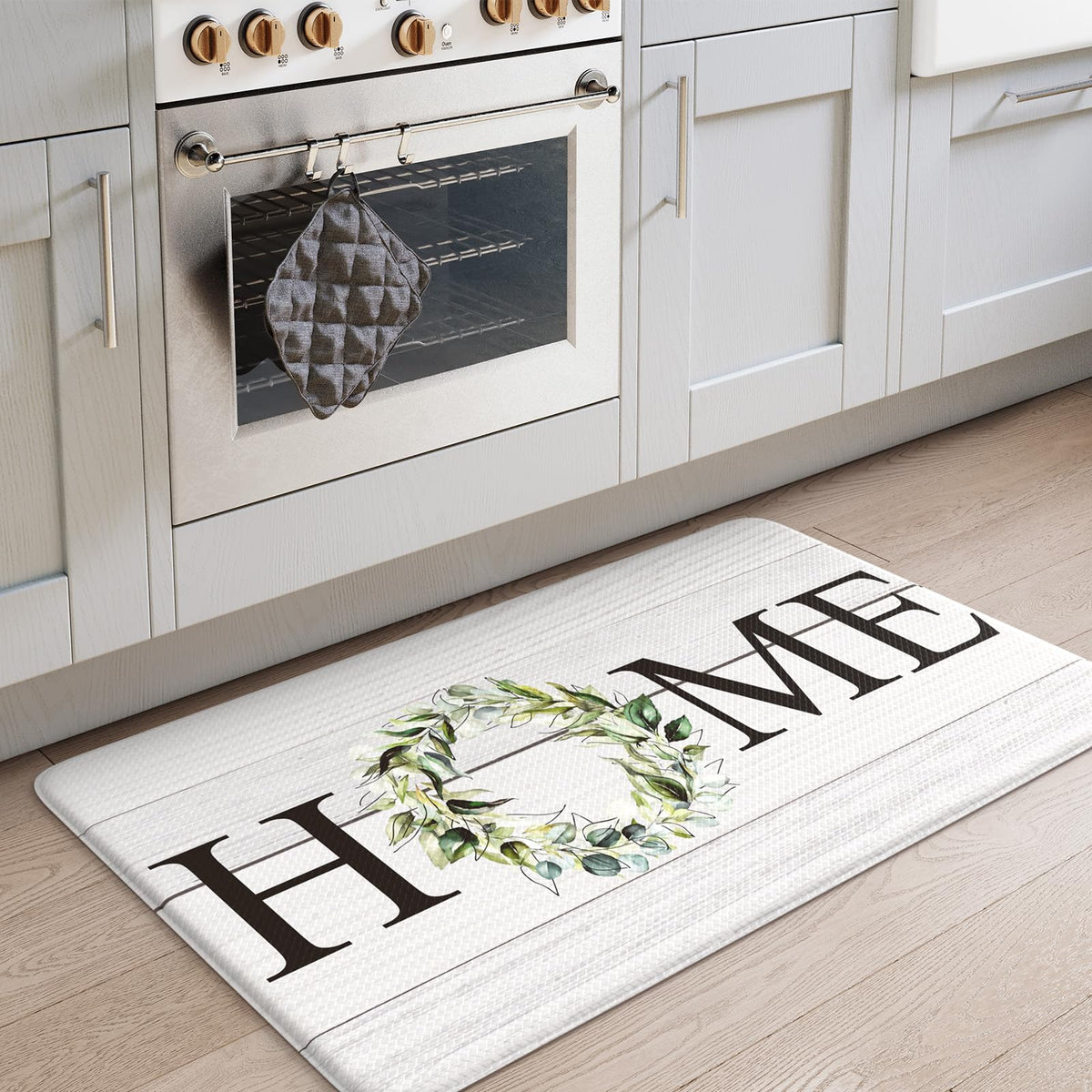 Kimode Anti Fatigue Kitchen Mat For Floor 20''X32'', Farmhouse Kitchen Rug, Cushioned Non Slip Kitchen Mats For Floor, Comfort F