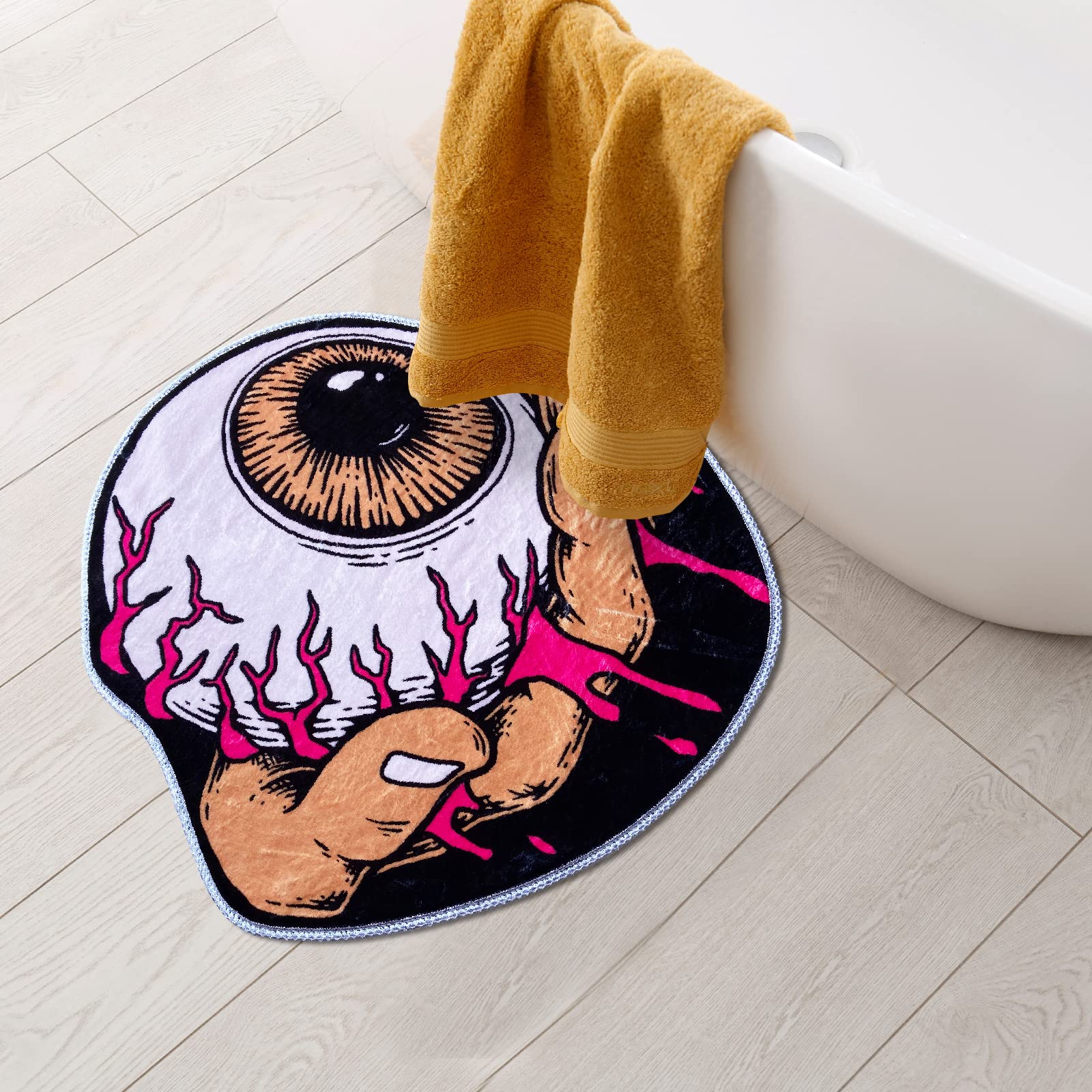 Lvilpdhh Scaryone Eye Halloween Soft And Absorbent Microfiber Bath Rugs