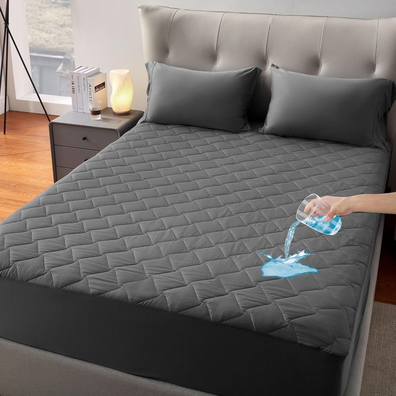 Quilted Waterproof Mattress Protector - Hotel Quality Fitted Pad