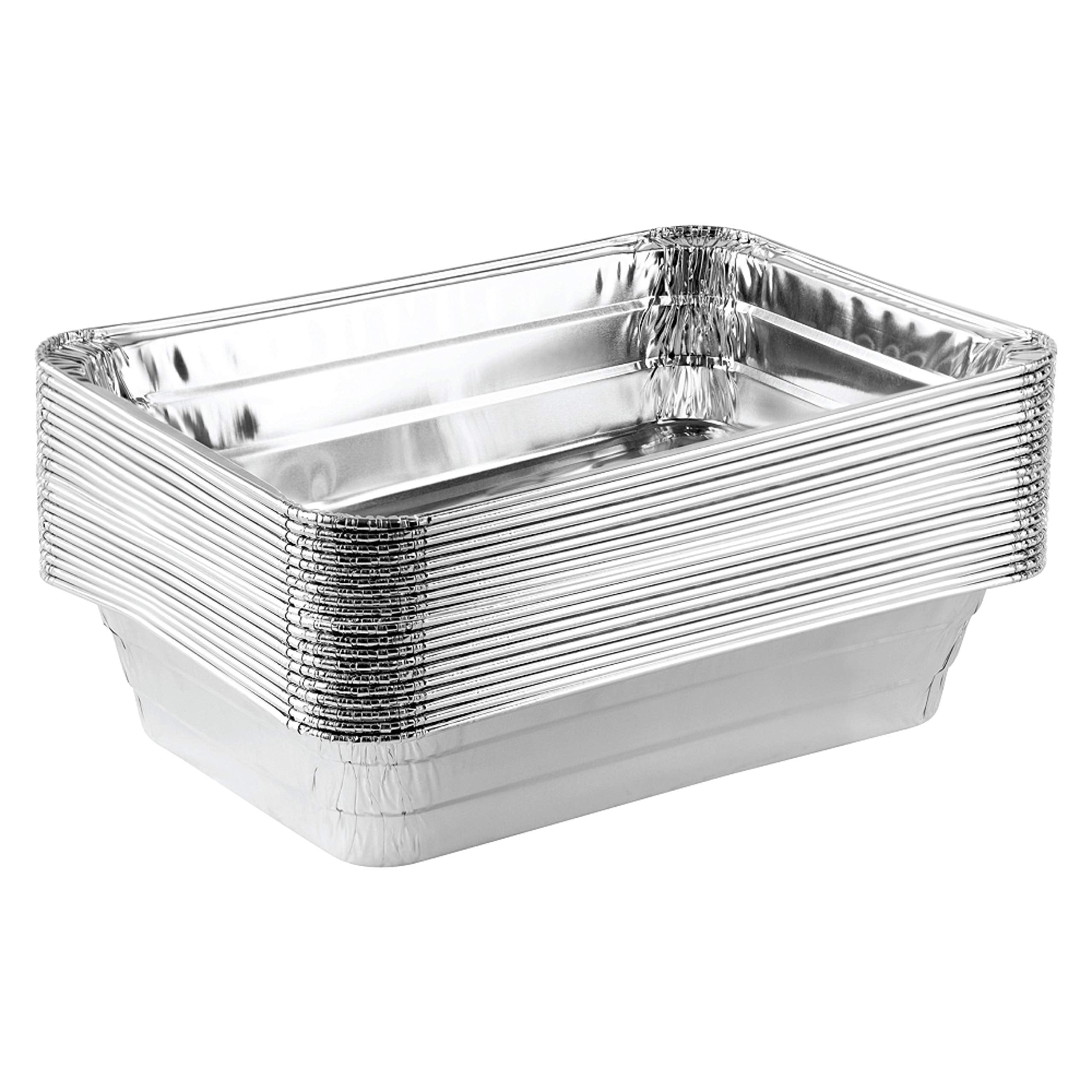 Plasticpro Disposable 2 Lb Aluminum Takeout Tin Foil Baking Pans 6'' X 8'' X 2'' Inch Bakeware - Cookware Perfect For Baking Cak