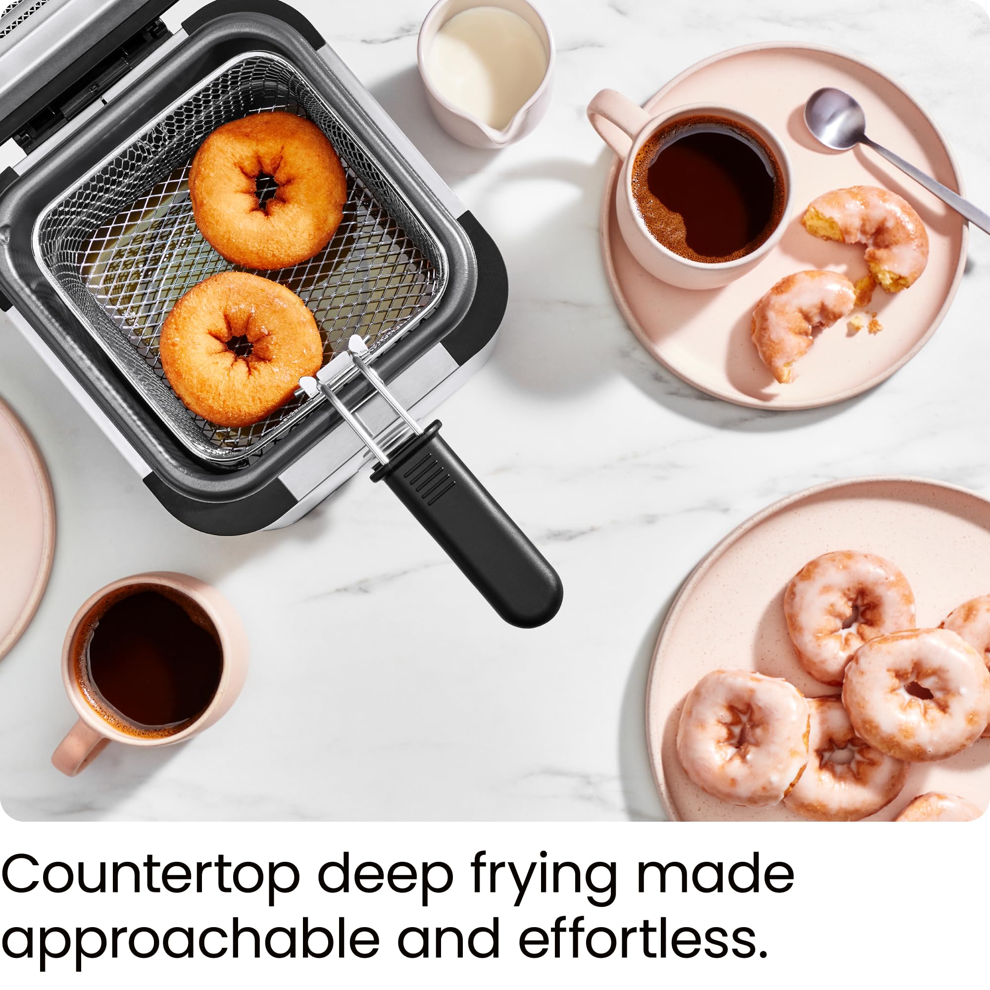 Chefman Fry Guy  The Most Compact & Convenient To Deep Fry Comfort Food  Restaurant-Style Basket With A 1.6-Quart Capacity  Easy-View Window & Adjustable Temp Control  Stainless - 1.5 Liter