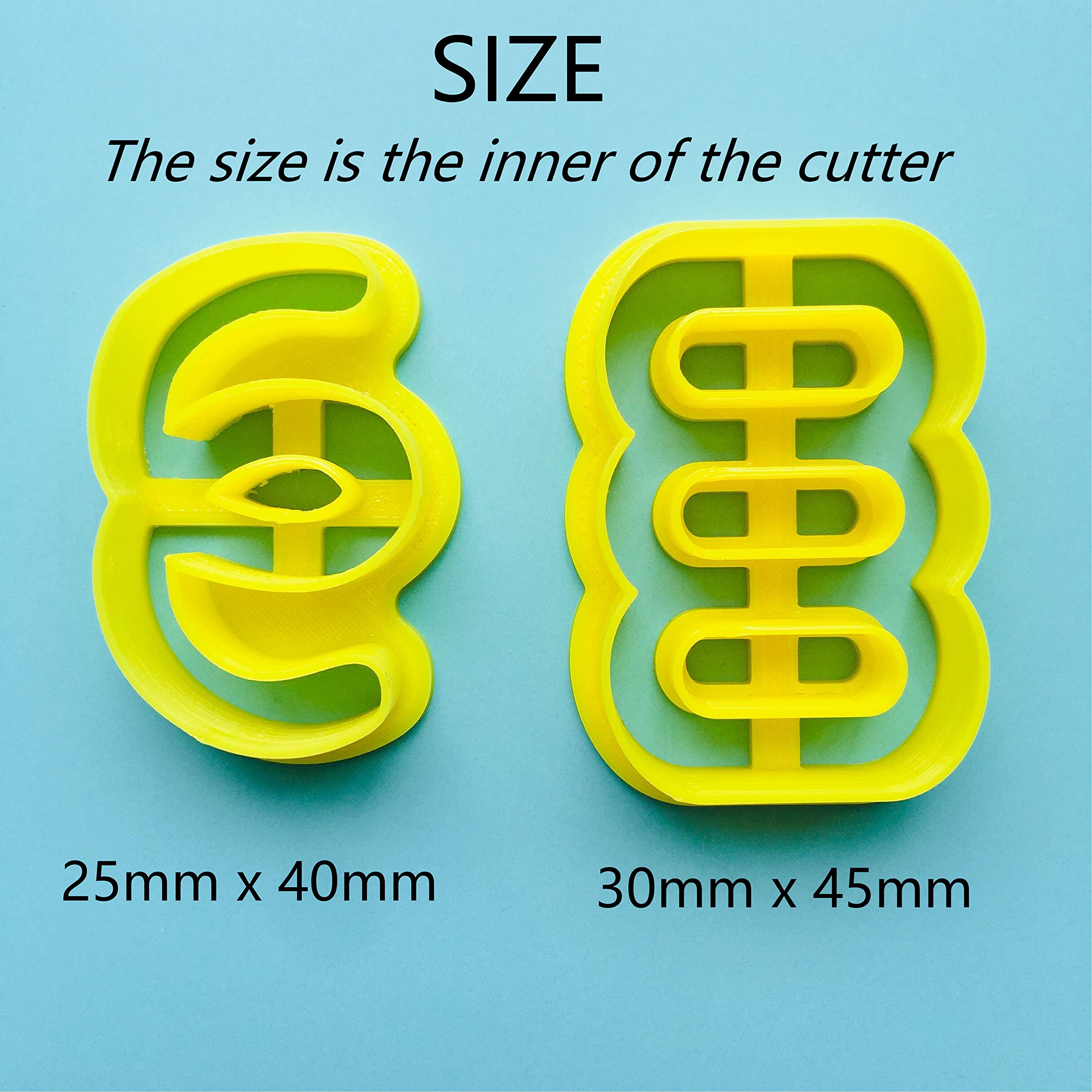 Chenrui Set Of 2 Hoop Polymer Clay Cutter, Curved Line Earring Clay Cutter