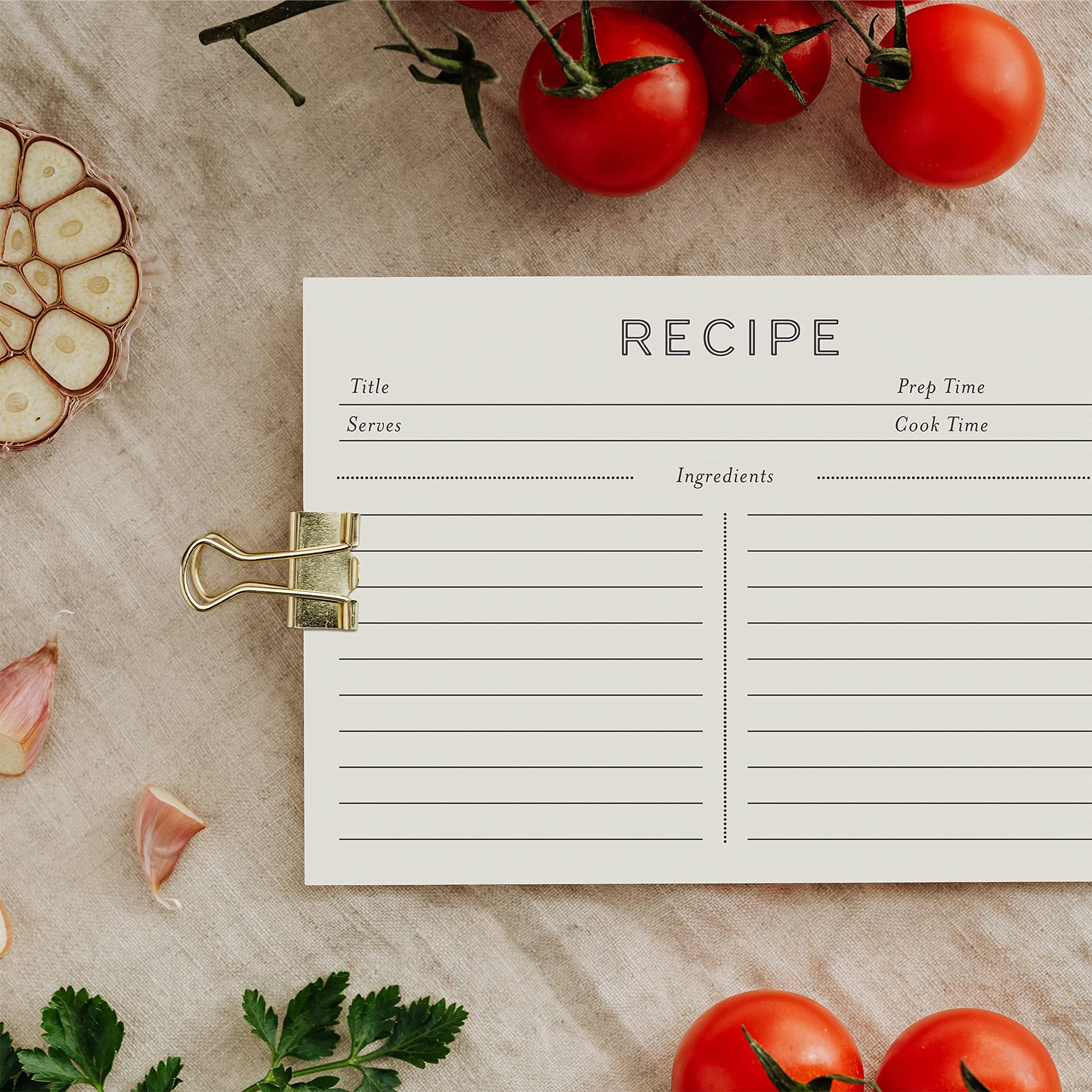 Jot & Mark Recipe Cards 3x5 Inches Blank Double Sided  50 Count (Modern Minimal)