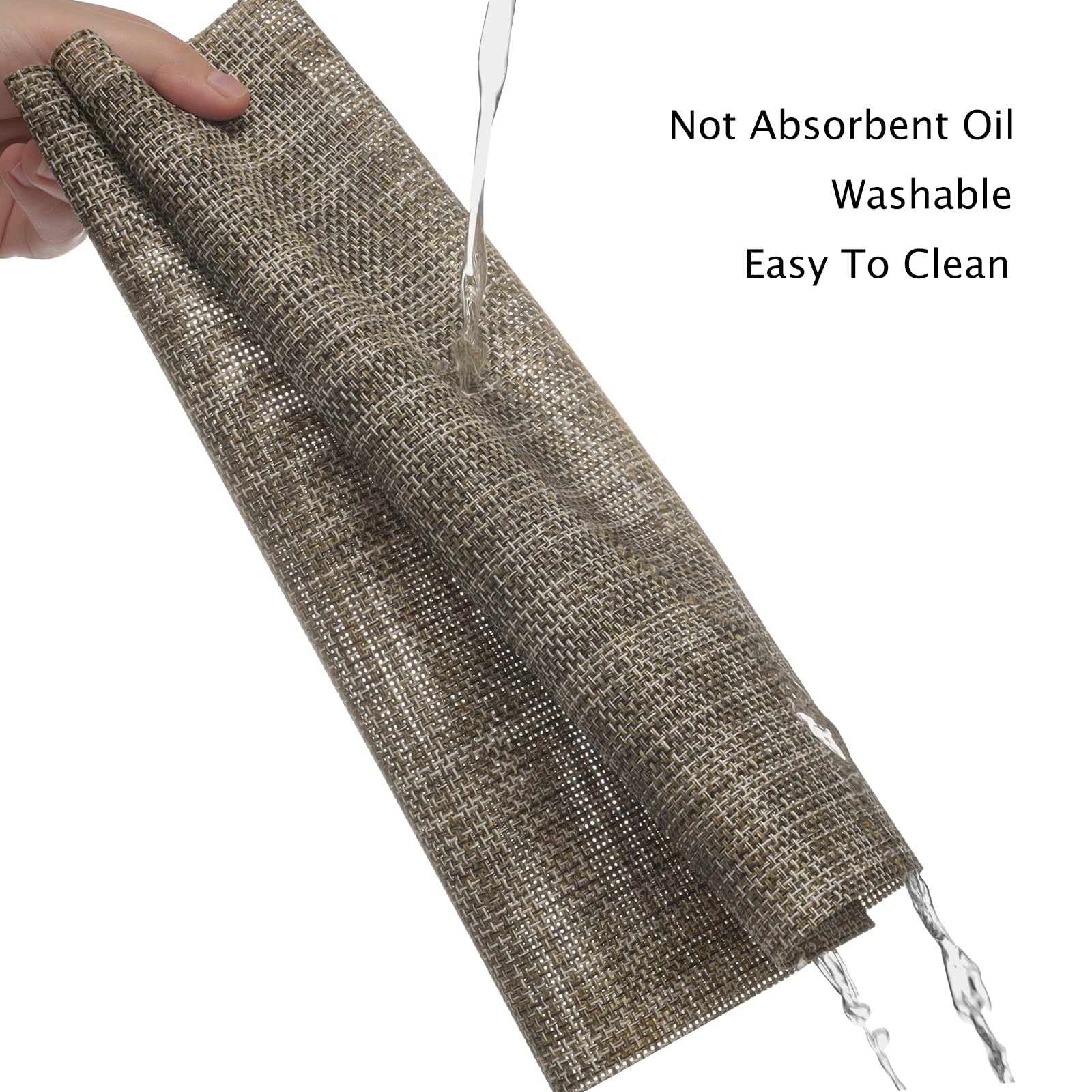Myir Jun Placemats Set 4, Place Mats Indoor Set Of 4 Table Mats Non-Slip Heatproof Woven Placemats For Dining Table Fabric Place