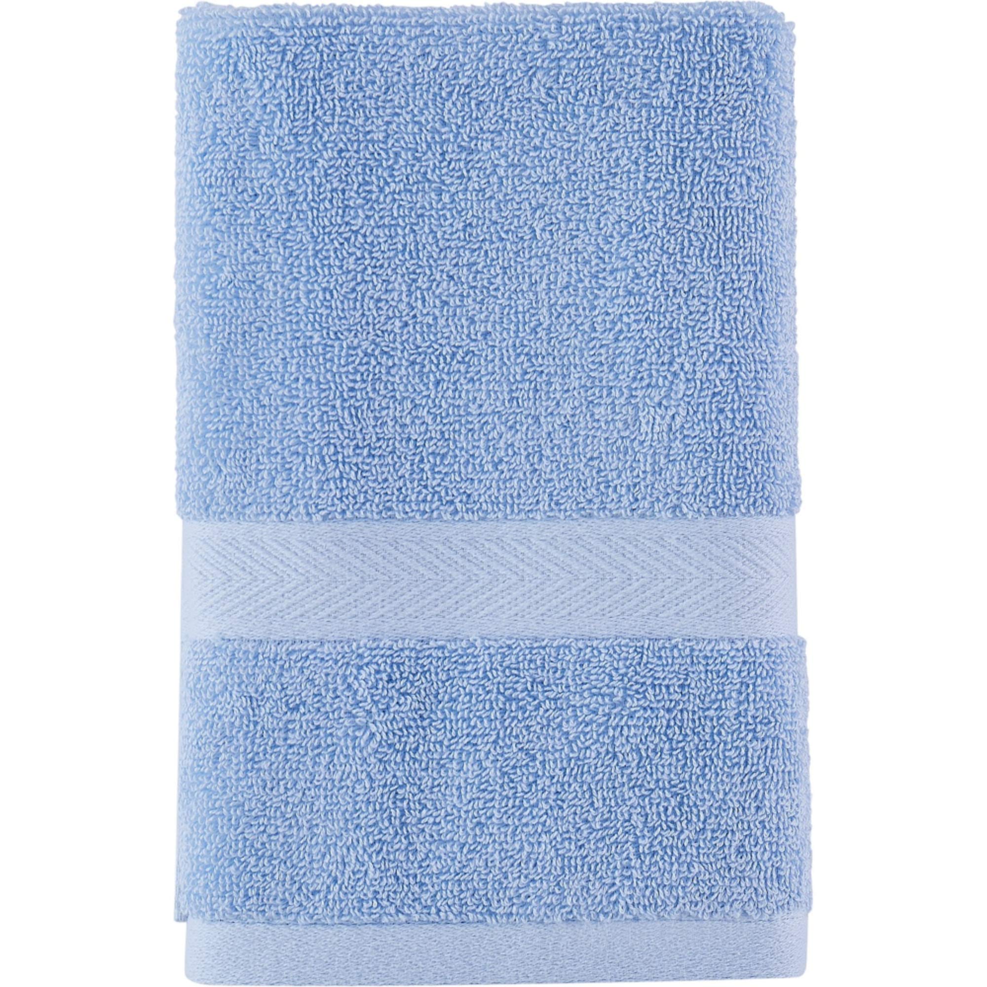 Tommy Hilfiger Modern American Solid Hand Towel, 16 X 26 Inches, 100% Cotton 574 Gsm (Mist Blue)