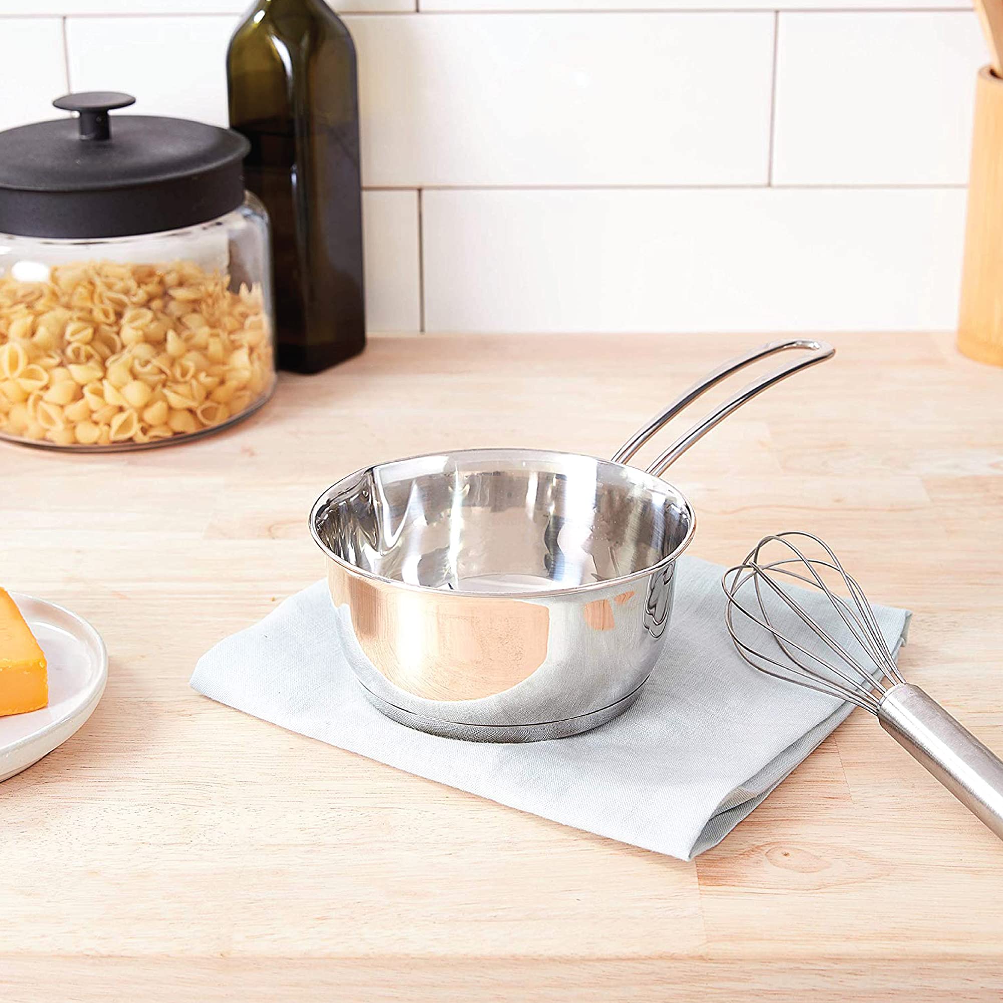 Kchenprofi Stainless Steel Saucepan With Clad Bottom, 23-Ounce,Silver