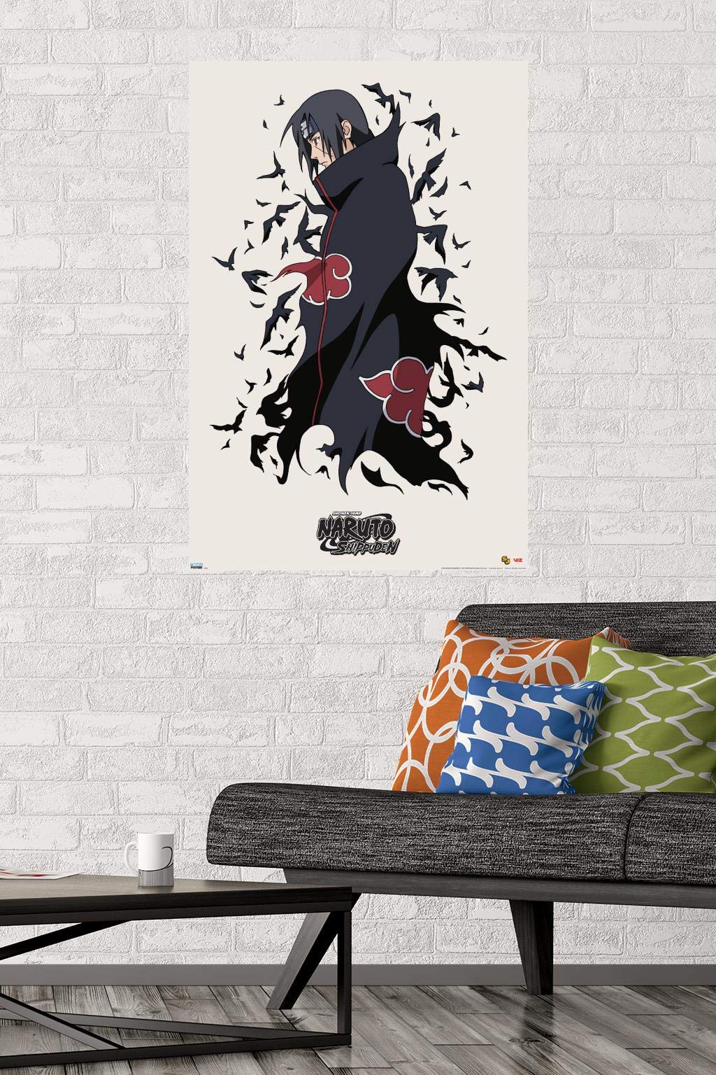 Trends International Naruto Shippuden - Itachi Wall Poster, 22.375'' X 34'', Poster & Mount Bundle