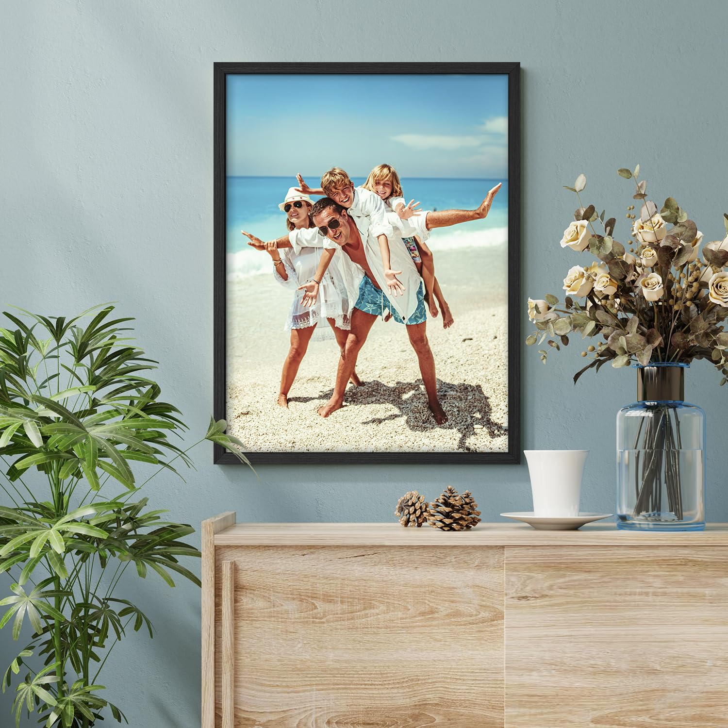 Wall26 Custom Framed Poster Wall Art For Living Room, Bedroom Canvas Prints For Home Decoration Ready To Hang - 12''X16'' Black