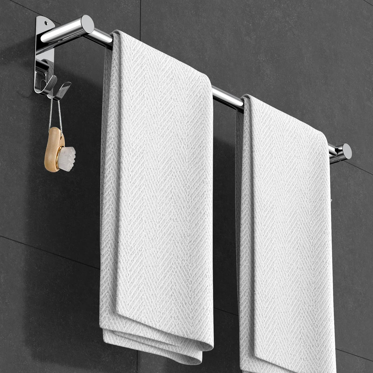 Stretchable 16-30 Inches Towel Bar For Bathroom Kitchen Hand Towel Holder Dish Cloths Hanger Sus304 Stainless Steel Rustproof Wa