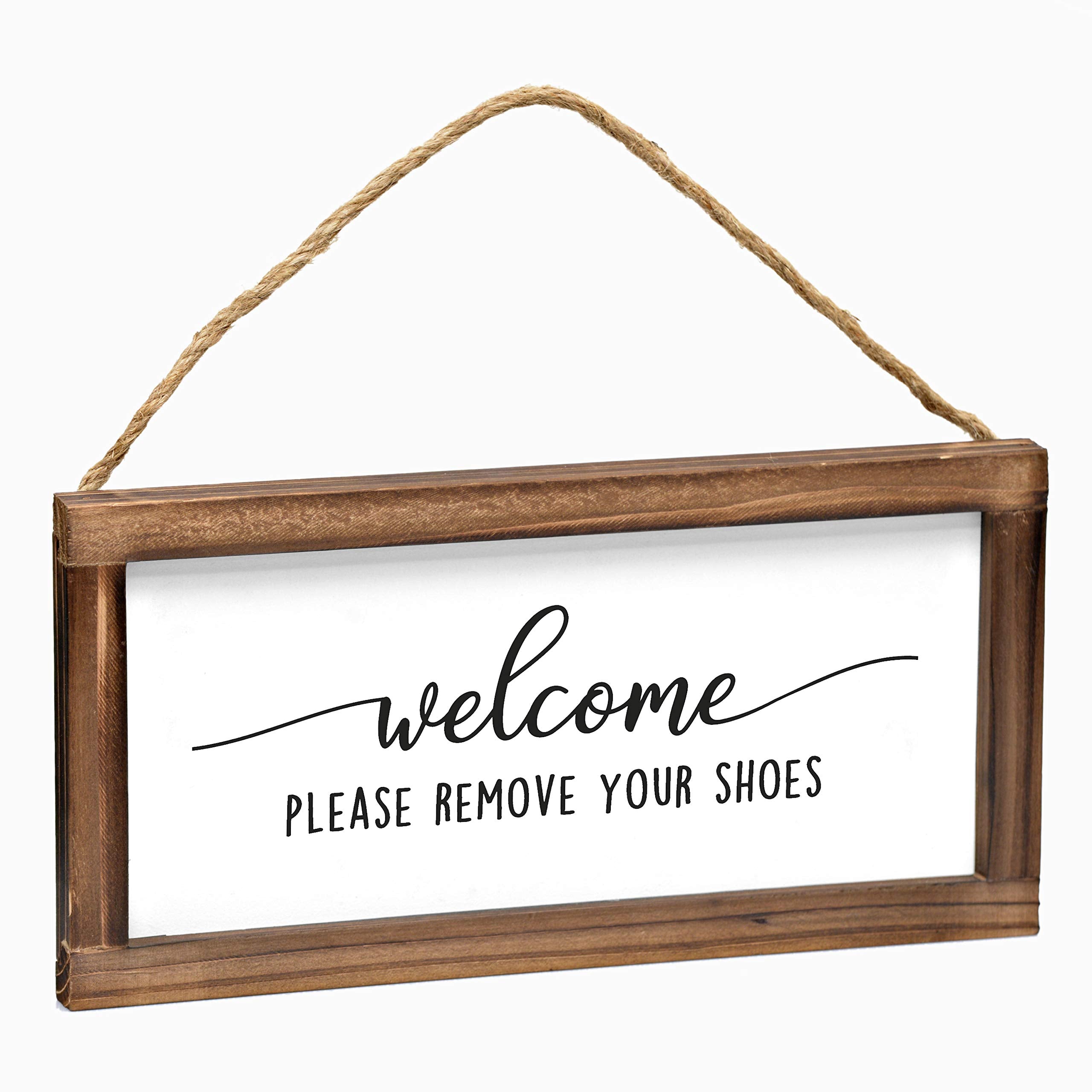 Please Remove Your Shoes Off Front Door Sign 6x12 Inch, Please Take Off Shoes Farmhouse Home Decor Welcome, Please Take Shoes Of