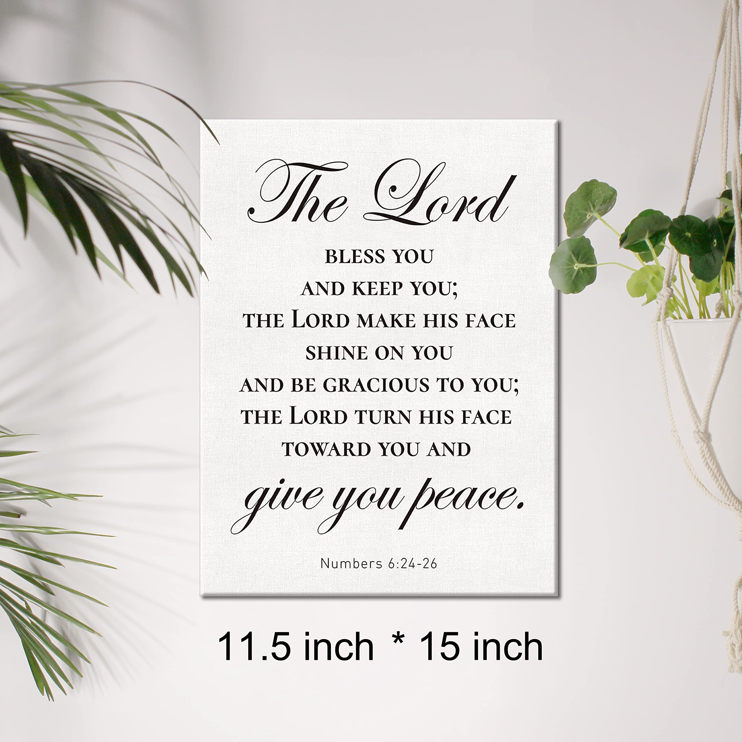 Christian Canvas Wall Art Motivational The Lord Bless You And Keep You Canvas Print Positive Scripture Bible Verse Painting Home