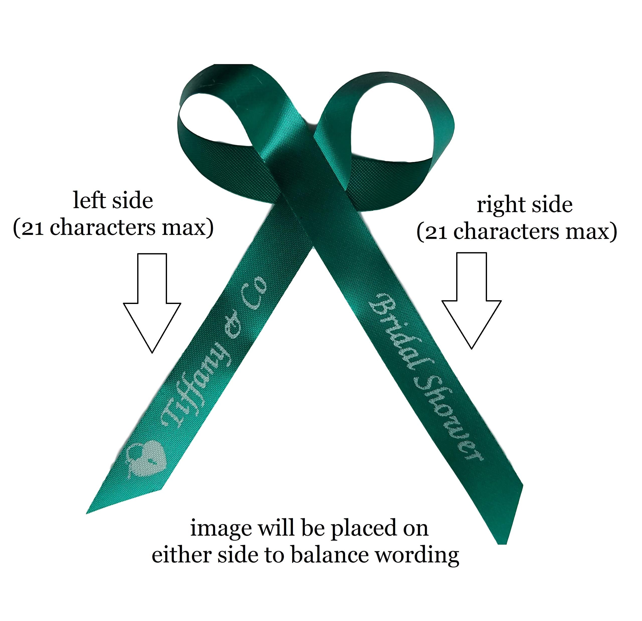 25 Personalized Ribbons Wedding Bridal Shower Favor Quinceanera Baptism By Amy'S Bubbling Boutique (Teal)