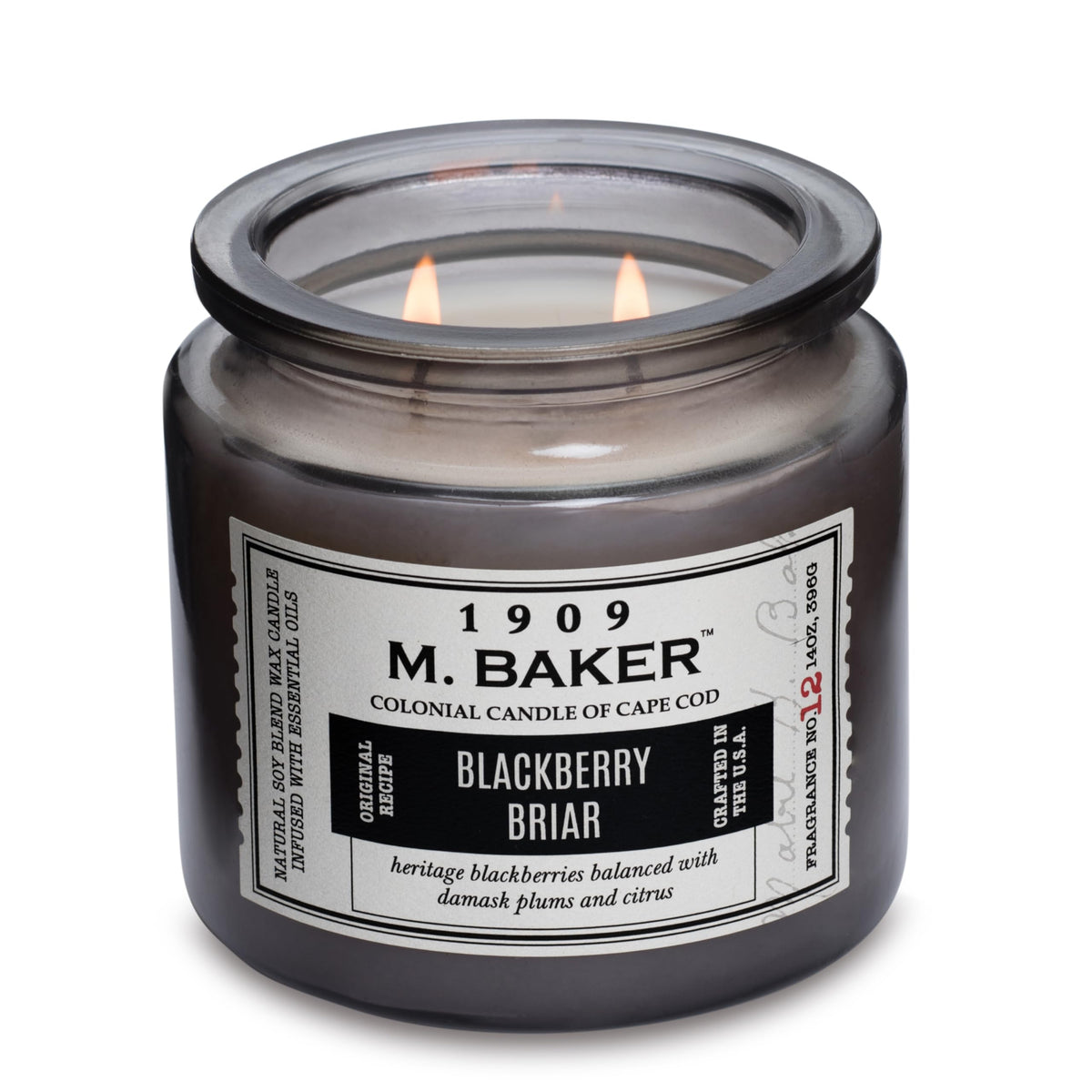 Colonial Candle BlackBerry Briar Scented Jar Candle | 2-Wick Natural Soy Blend Wax Candle for Home | Relaxing Aromatherapy Candl