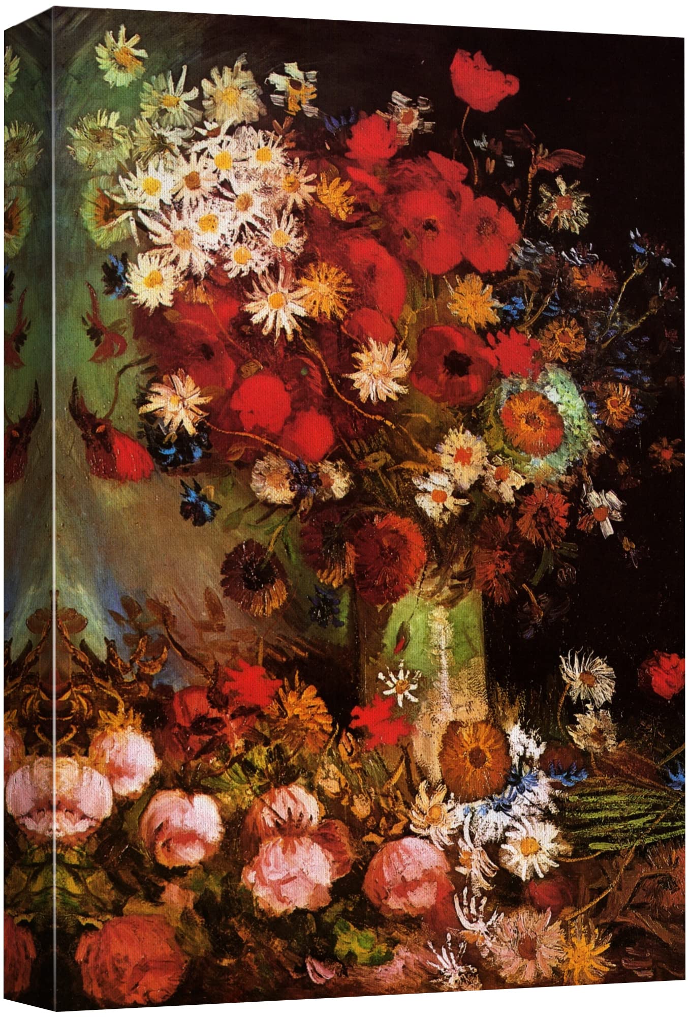 Wall26 Canvas Print Wall Art Poppy Flowers By Master Artist Vincent Van Gogh Nature Wilderness Illustrations Fine Art Relax/Calm