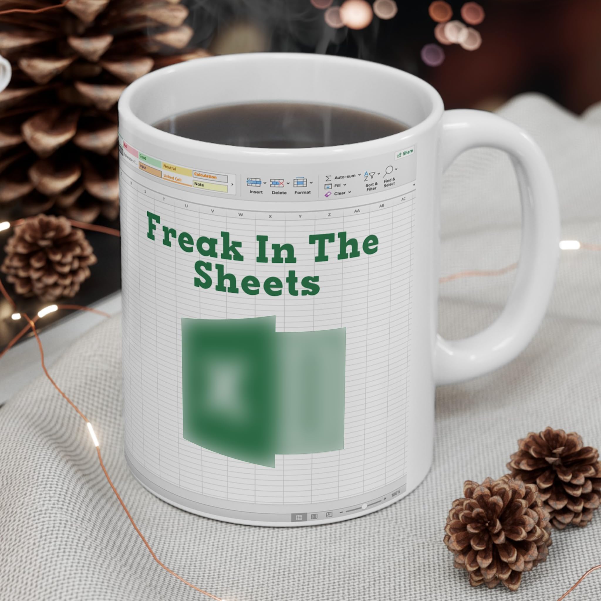 Jewelayer Freak in The Sheets Coffee Mug Hilarious Spreadsheet Humor for Accountants, Bosses, and Coworkers - Perfect Christmas,