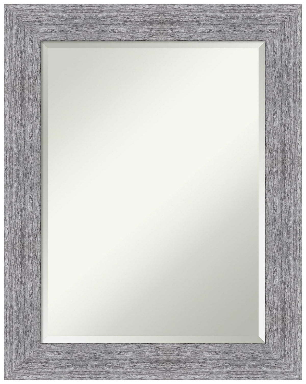 Amanti Art Bathroom Mirror, Bark Rustic Grey Wall Mirror For Use As Bathroom Vanity Mirror Over Sink (29.25 X 23.25 In.) Beveled