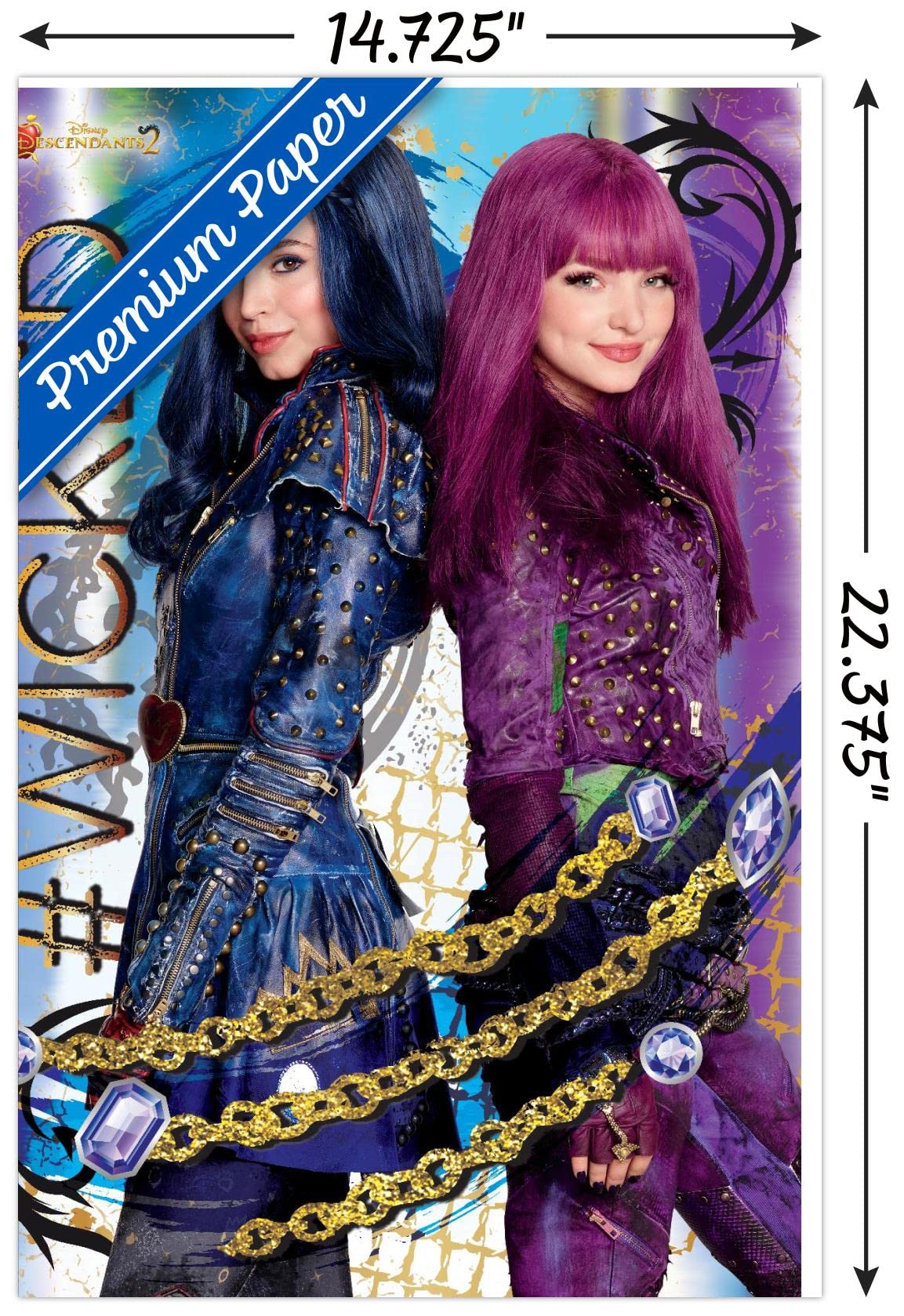 Trends International Disney Descendants 2 - Wicked Wall Poster, 14.725'' X 22.375'', Premium Unframed Version