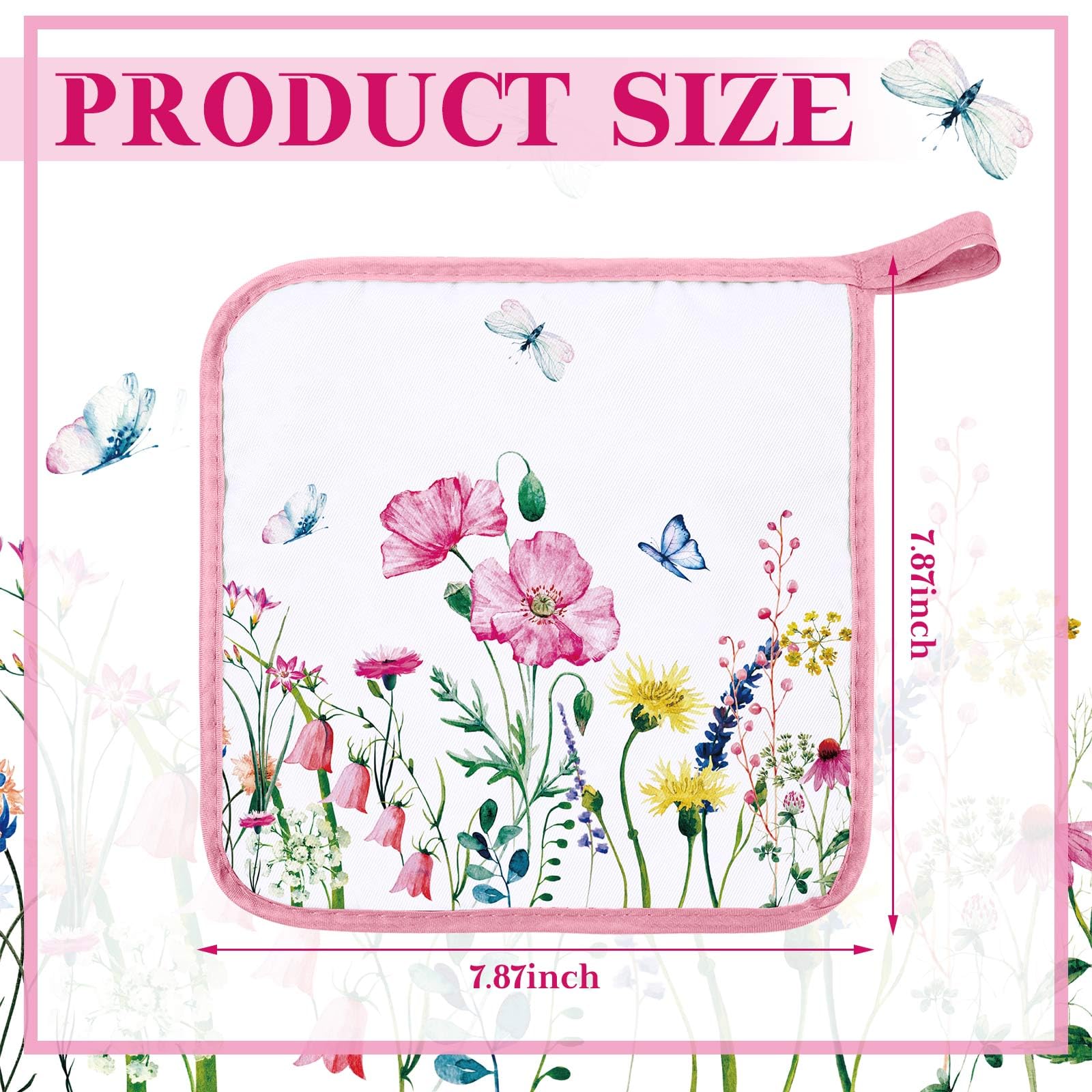 Bencailor 12 Pcs Pot Holders with Pocket Kitchen Hot Potholders Hot Pad Oven Mitts Cookie Bag Oven Gloves for Kitchen Gift Bakin