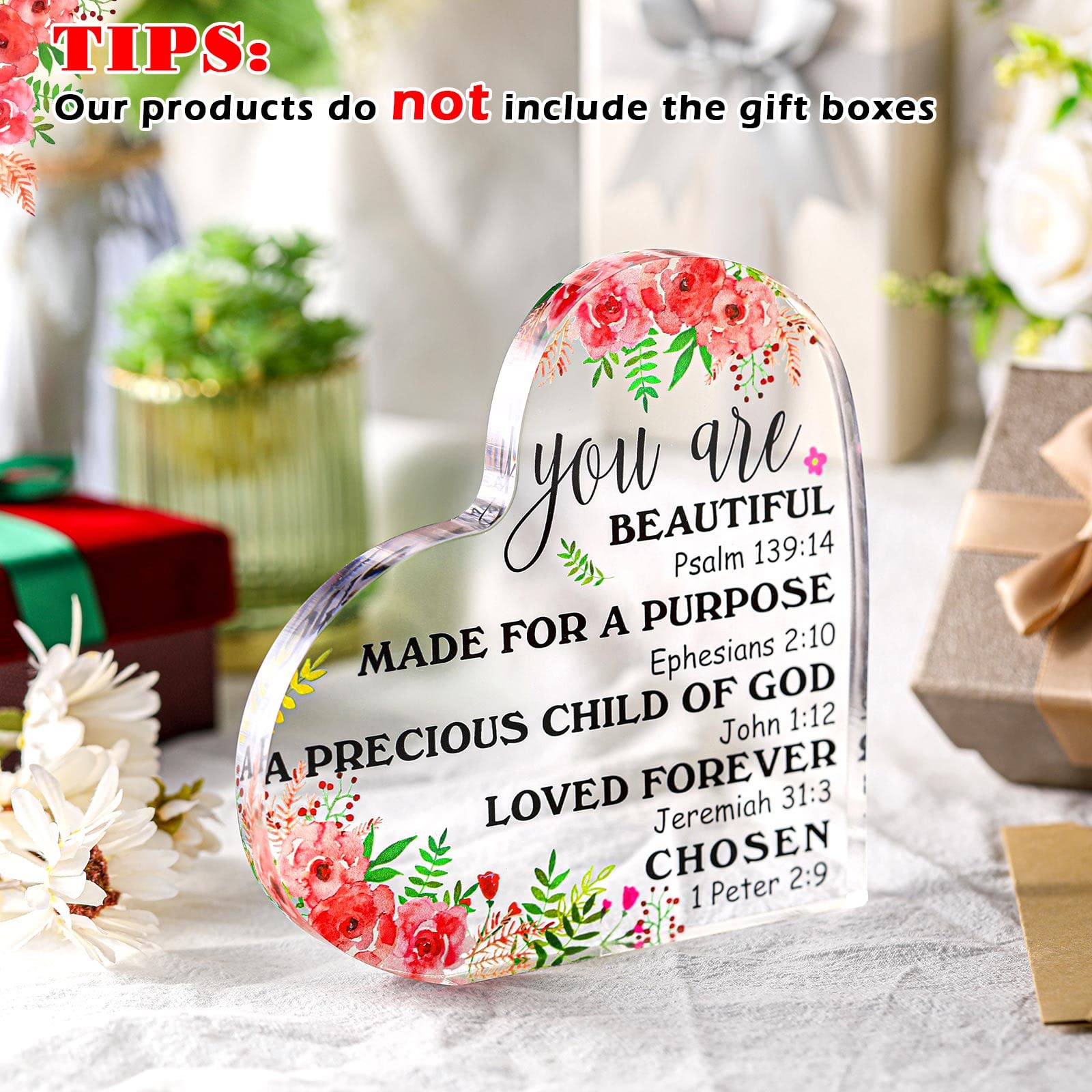 Gerrii Christmas Christian Gifts for Women, Inspiration Religious Catholic Birthday Gifts, Bible Verse Spiritual Encouragement P