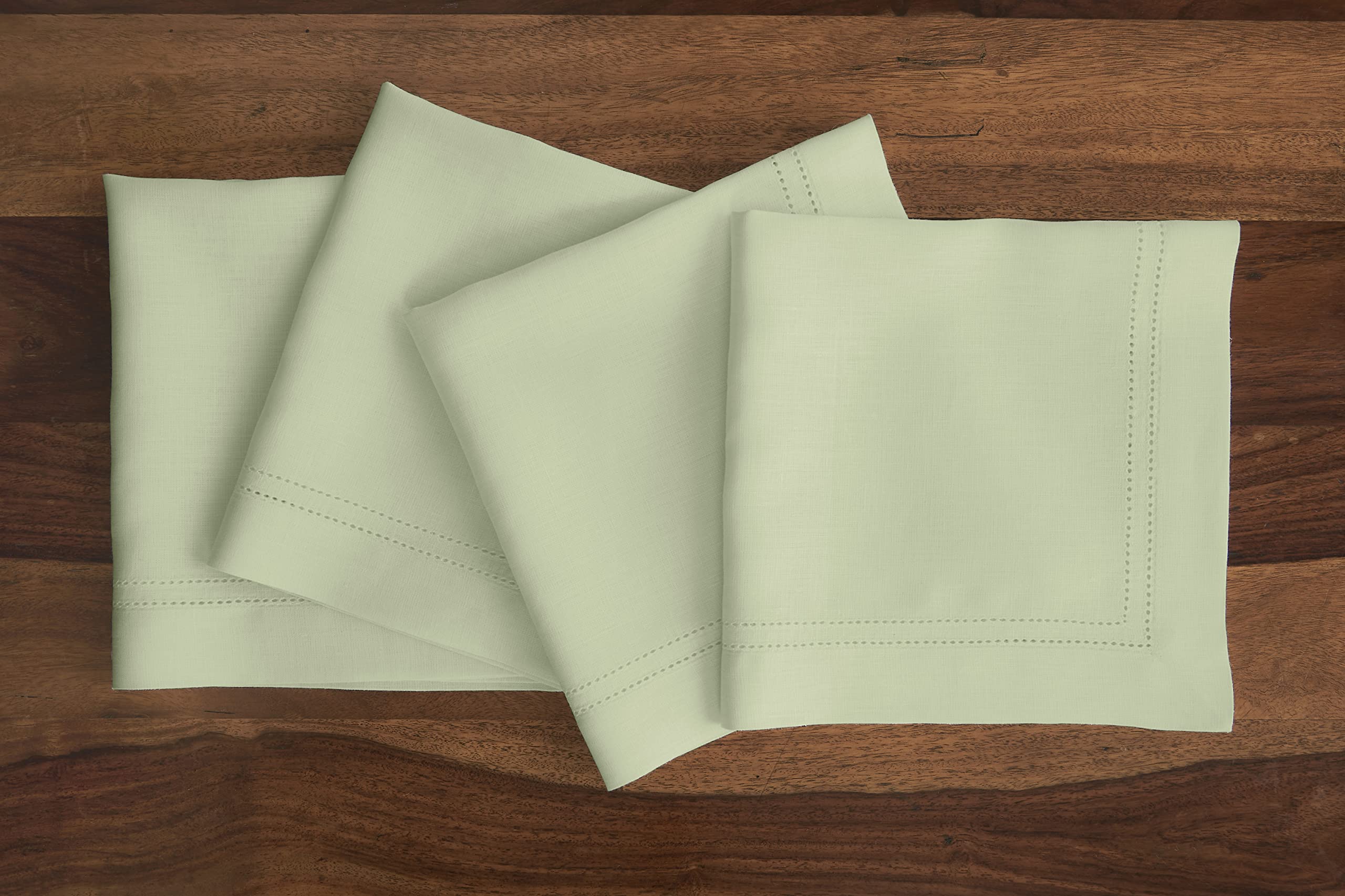 Solino Home Linen Dinner Napkins 20 X 20 Inch - 100% Pure Linen Sage Green Cloth Napkins Set Of 4 For St Patrick'S Day, Spring,