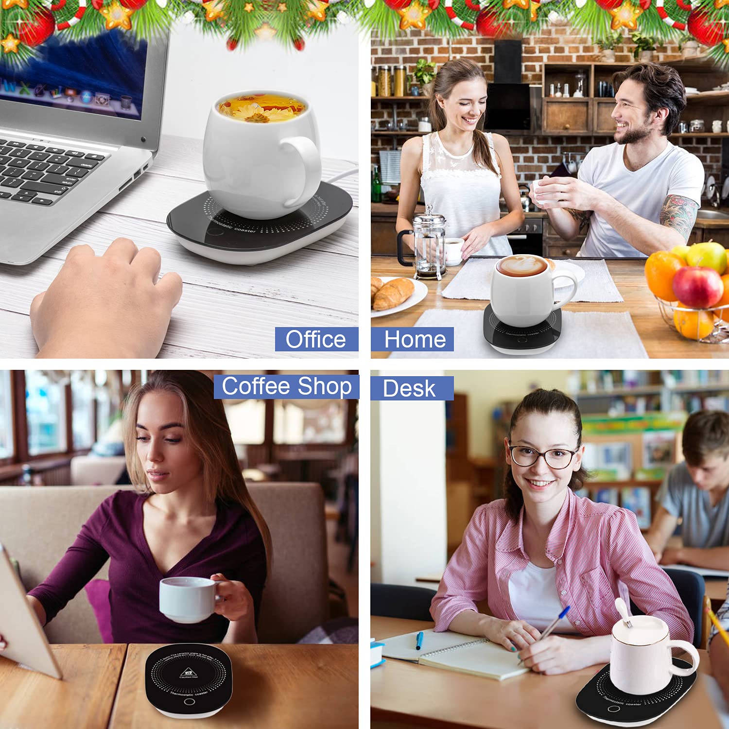 Coffee Mug Warmer for Desk with Auto Shut Off  Coffee Cup Warmer for Desk Office Home-Xmas Coffee Gifts
