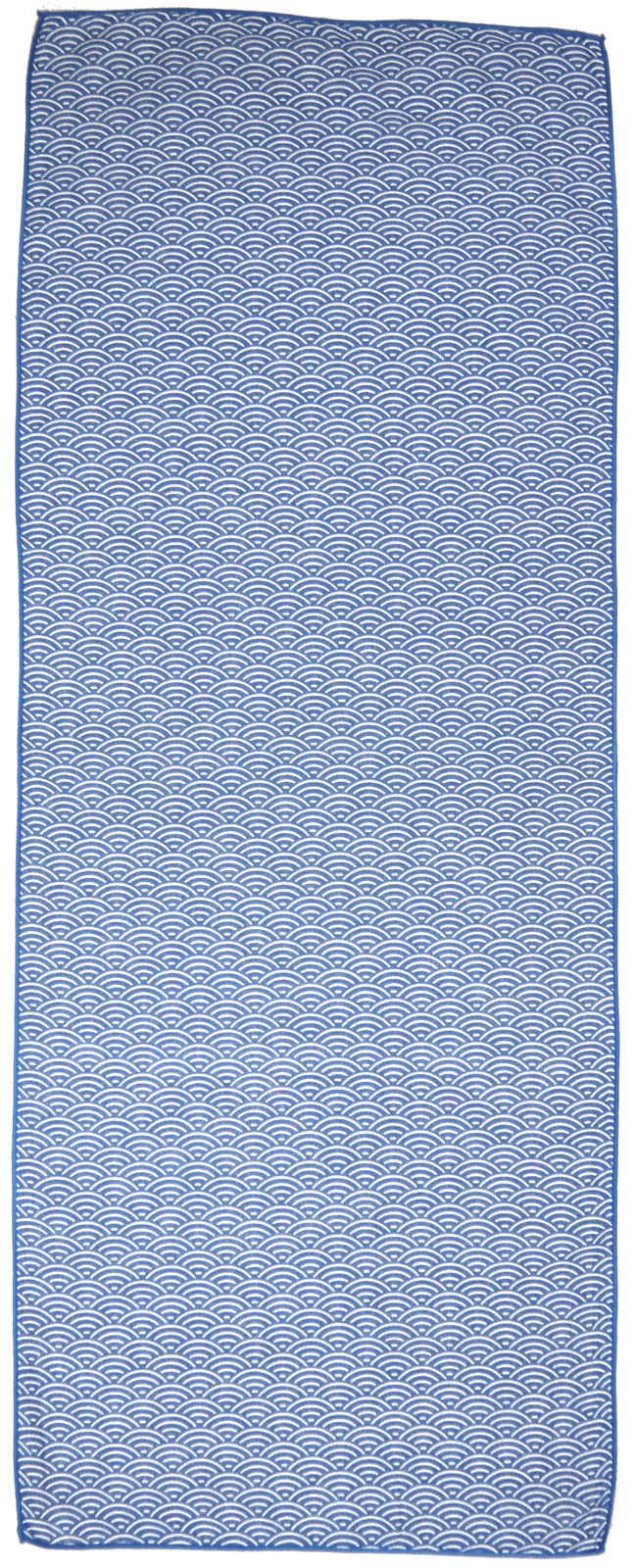 Mikura Double Gauze Tenugui, Japanese Towel, Seigaiha (Navy)