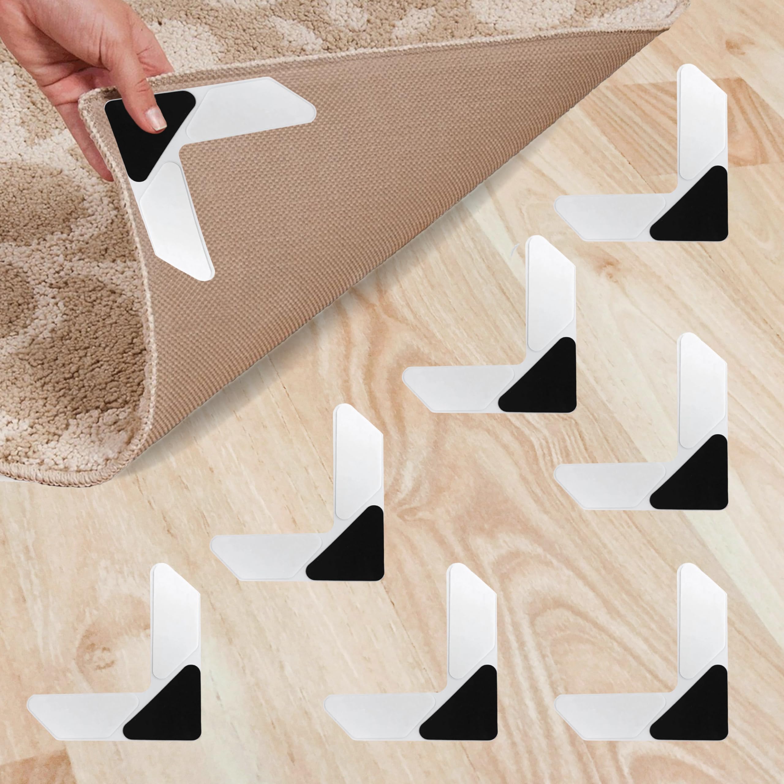 StepNGrip iPrimio Rug Gripper - Secure Rug Corner Grippers for Indoor & Outdoor Use - Helps Prevent Curling & Slipping - Ideal C