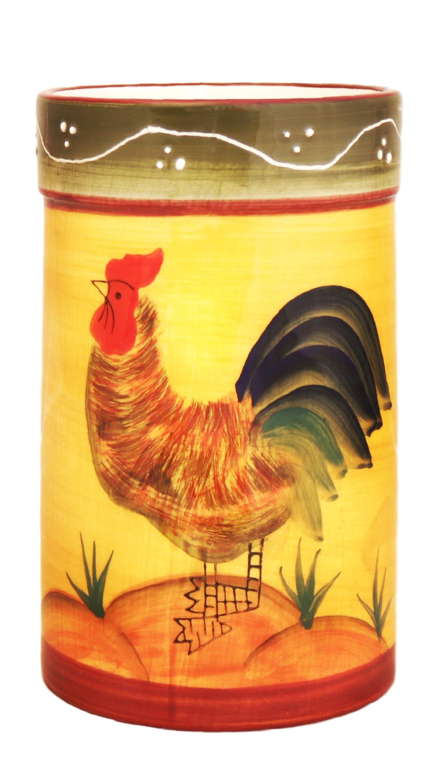 Ack Tuscan Sunshine Country Rooster Hand Painted Collection (Utensil Set)