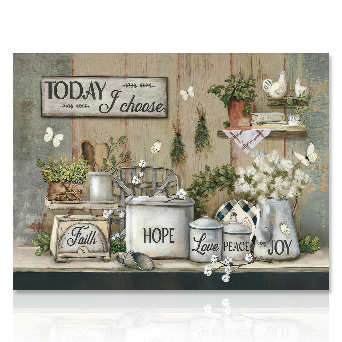 Dazzlewall Rustic Farmhouse Kitchen Wall Art Country Farm Kitchen Pictures Motivational Canvas Poster For Kitchen Dining Room 12