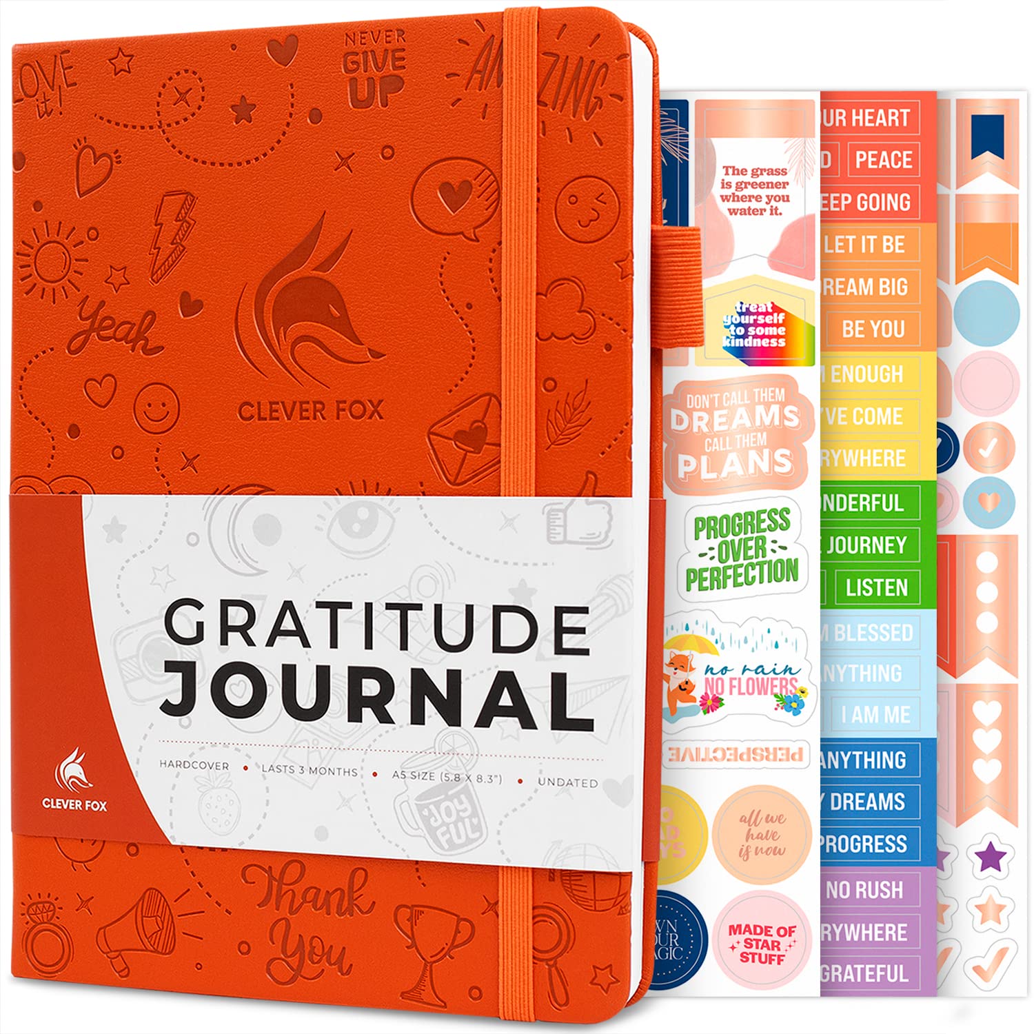 Clever Fox Gratitude Journal - Happiness, Positivity  Affirmation Daily Journal For Women  Men - Inspirational Notebook For Posi