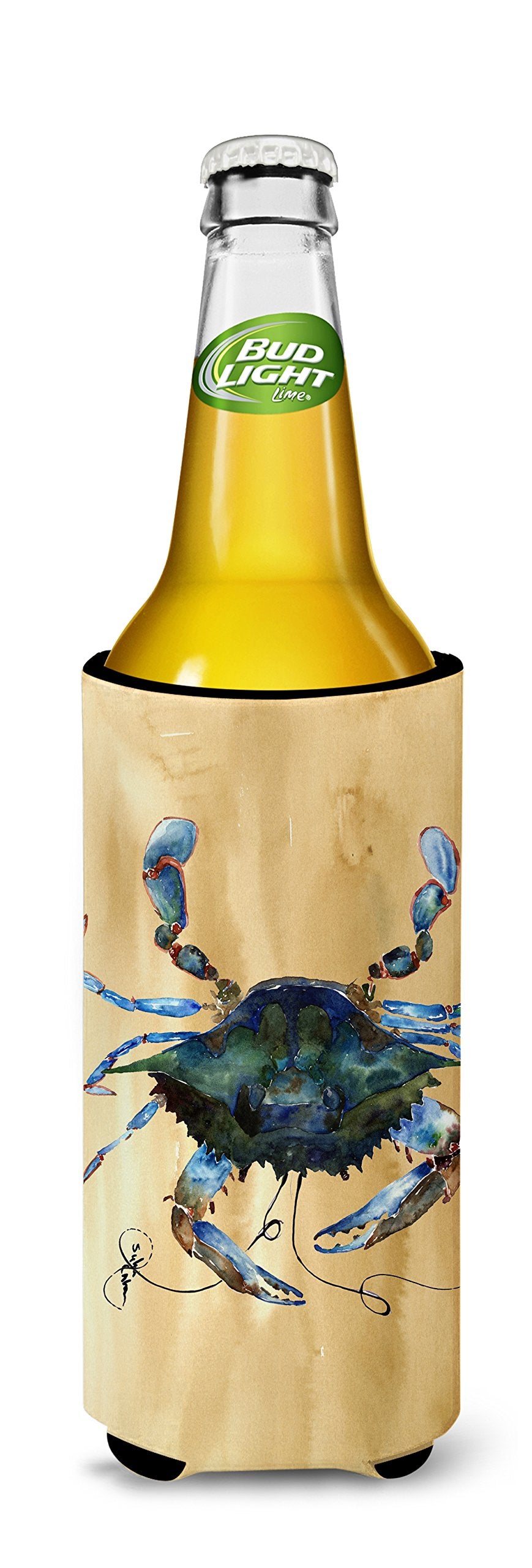 Blue Male Crab  Sandy Beach Ultra Beverage Insulators for slim cans 8159MUK