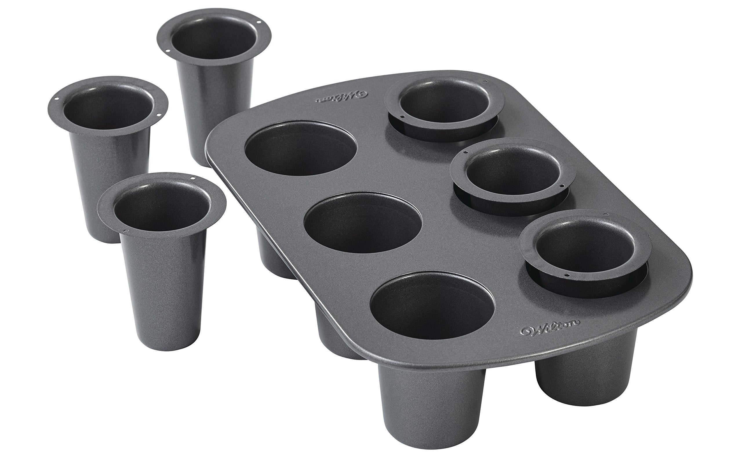 Wilton Cookie Shot Glass, 6-Cavity - Bake Perfect Sweet Shooters With This 6-Cup Cookie Shot Glass Pan, Non-Stick Round Pan Made