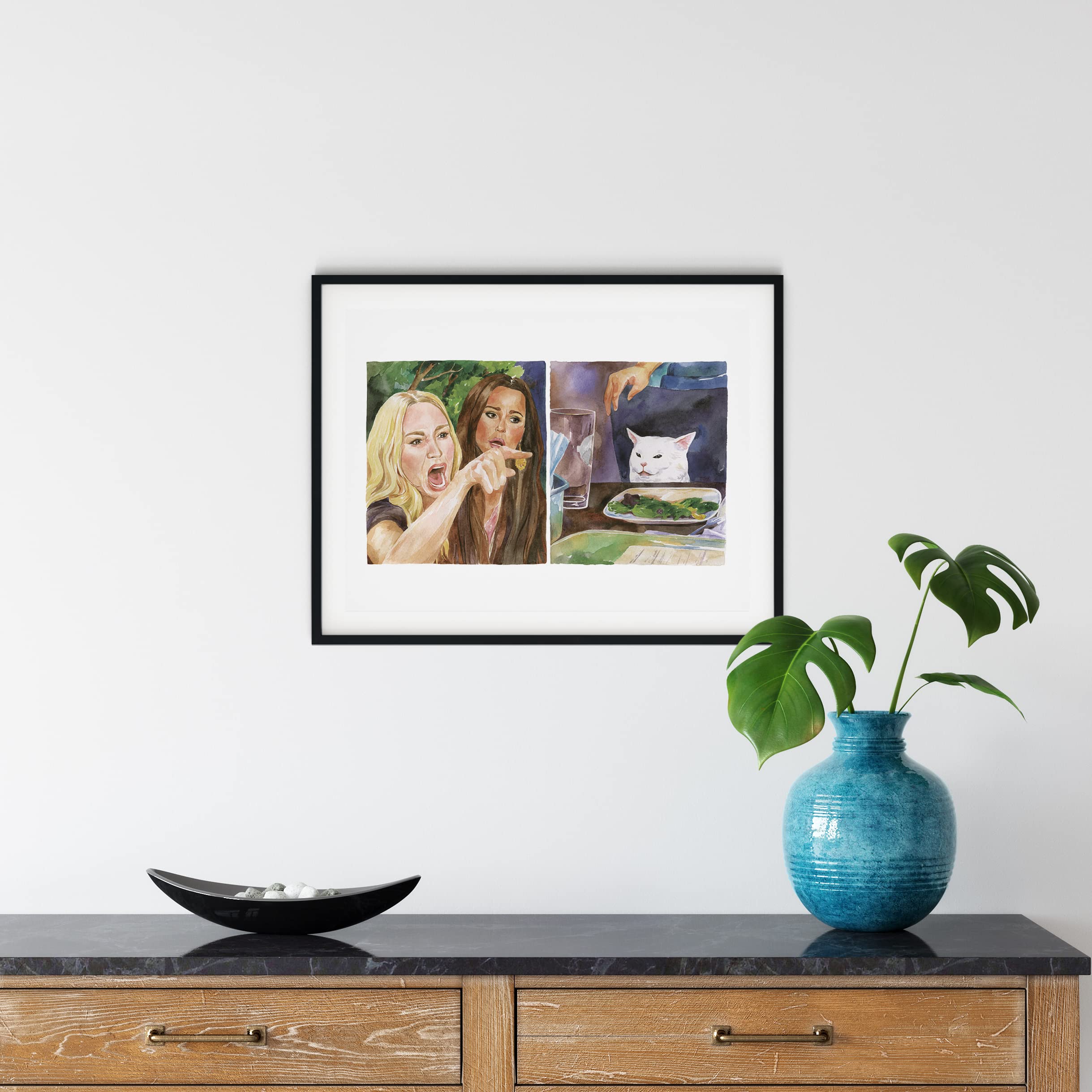 Haus And Hues Funny Art Print - Viral Cat Meme, 12X16 Unframed, Wall Art For Dorm Room, Teen Spaces