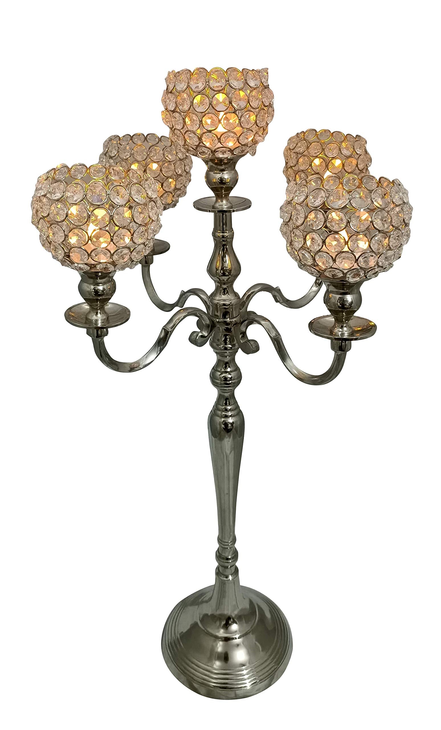 Safina Crystal Candle Holders ,Crystal,Crystal