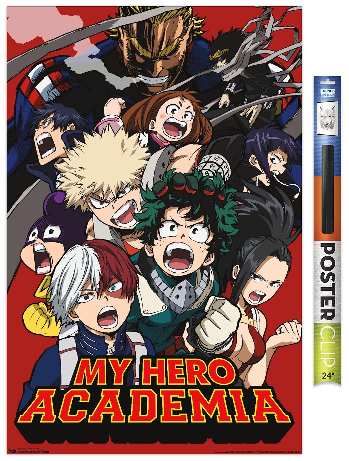 Trends International My Hero Academia - Key Art 2 Wall Poster, 34L X 22.4W, Poster & Clip Bundle