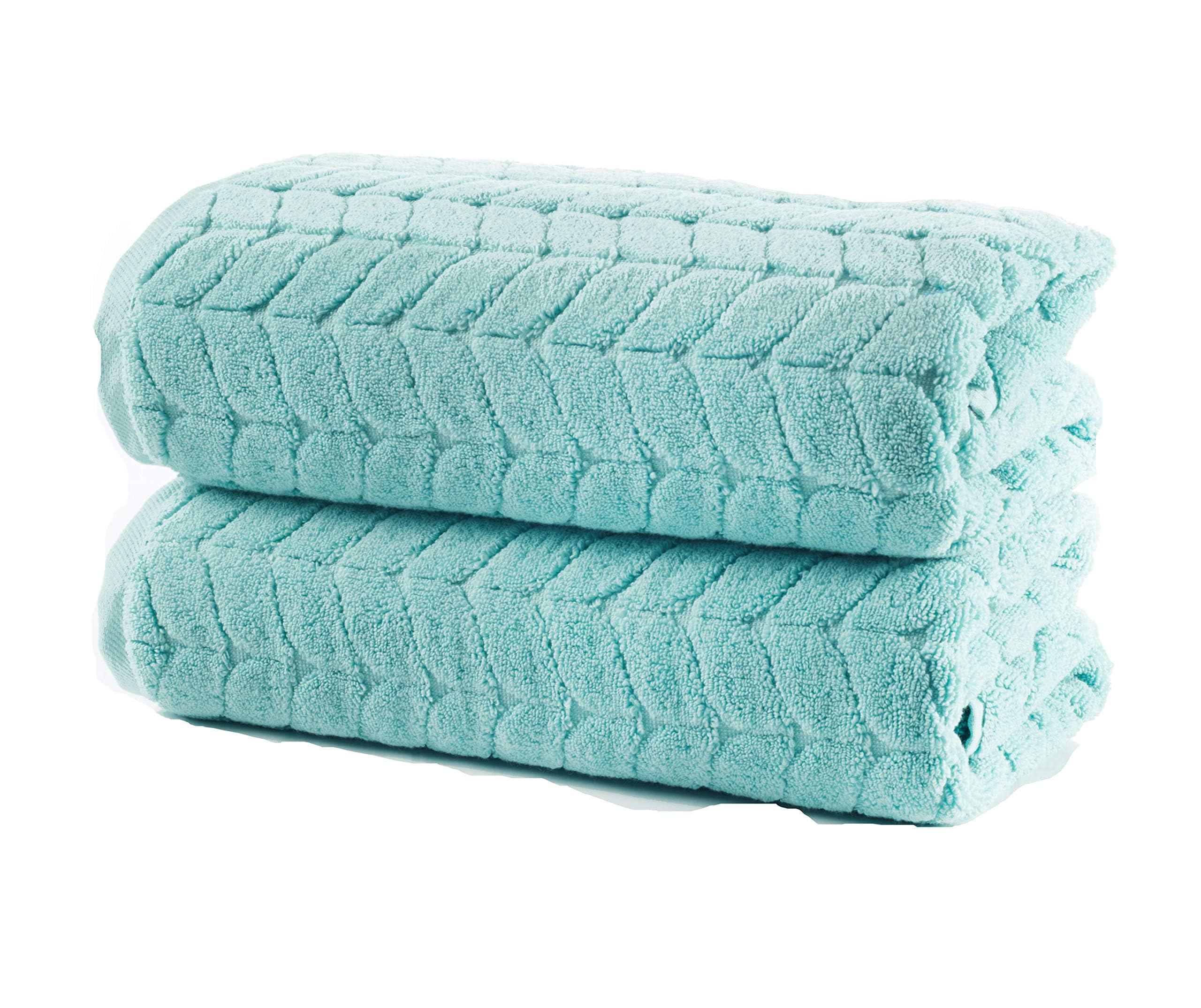 BAGNO MILANO Turkish Bath Towels  Soft Plush Jacquard Luxury Bath Towels  Quick Dry Towel Set (2 Piece)