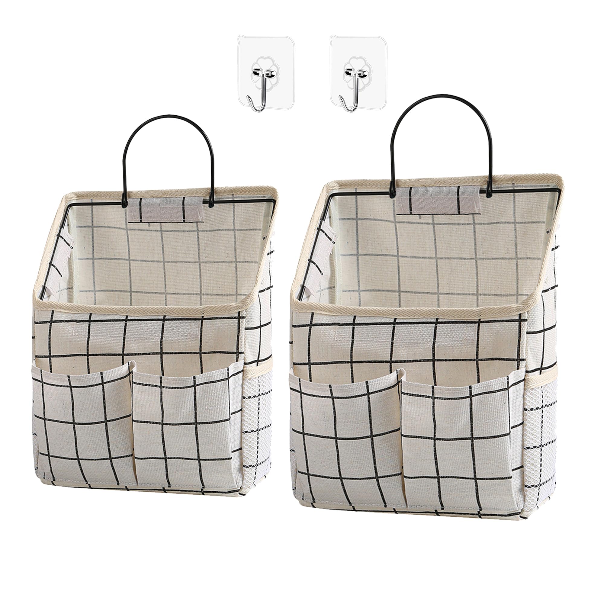 2 Pack Wall Hanging Storage Bag,Wall Hanging Organizer Bags With Pockets, Wall Organizer Storage For Dormitory Bathroom Bedroom