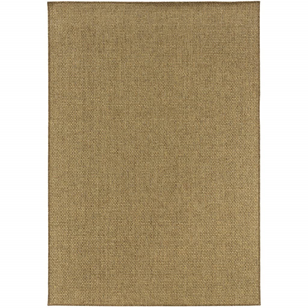 HomeRoots Polypropylene 2’x4’ Solid Tan Indoor Outdoor Scatter Rug-New Condition