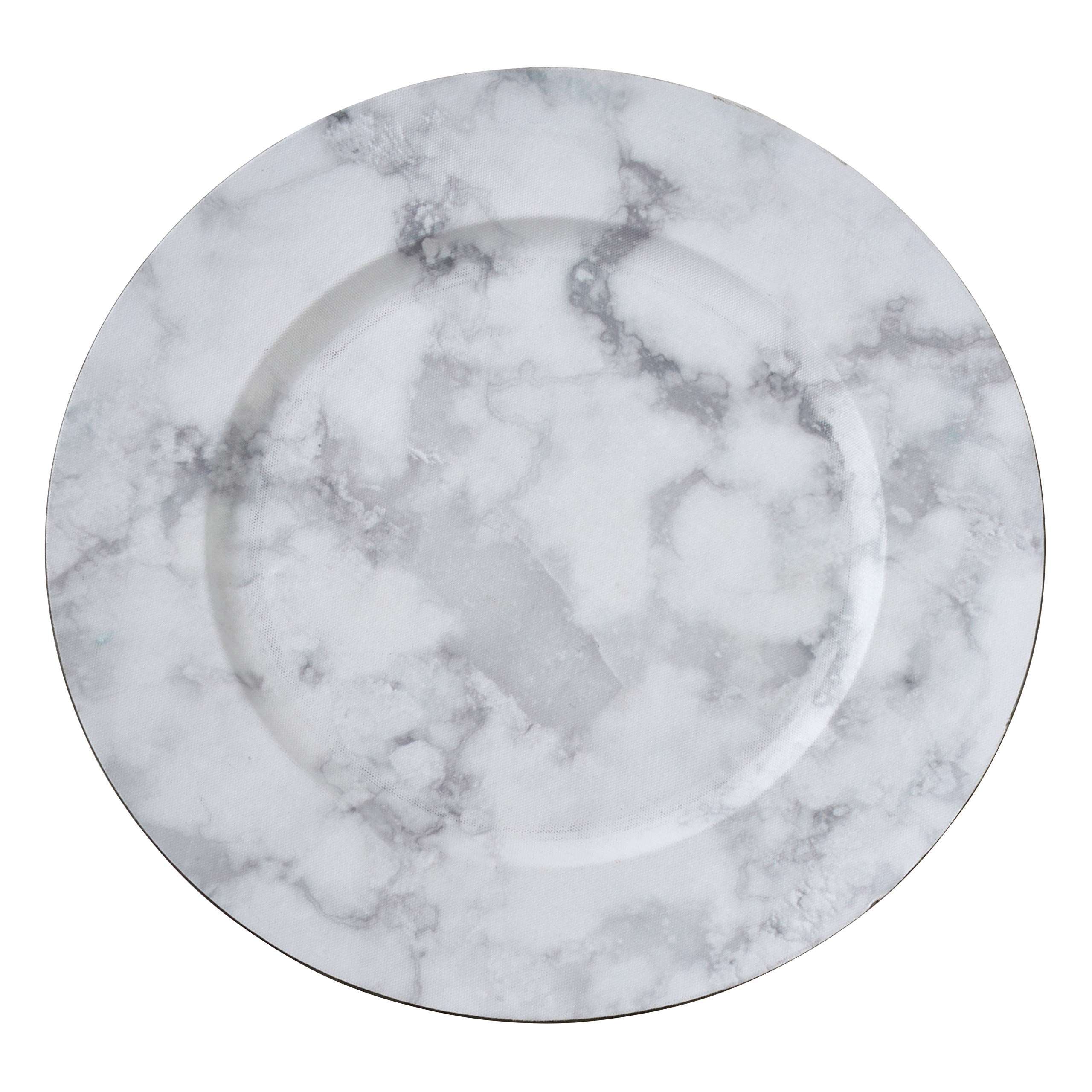 Marble Design Charger Plates (Set Of 4)