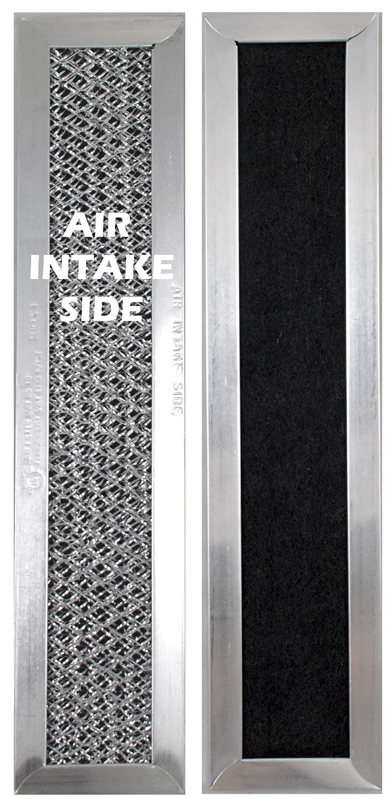 2-Pack Air Filter Factory Compatible Replacement For Ge Wb02X11550 Carbon Microwave Filters 2-3/16 X 10-9/32 X 3/8 Inches