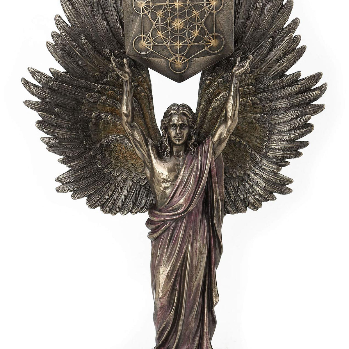 Veronese Design Archangel Metatron Holding Up Sacred Geometry Cube Sta ...