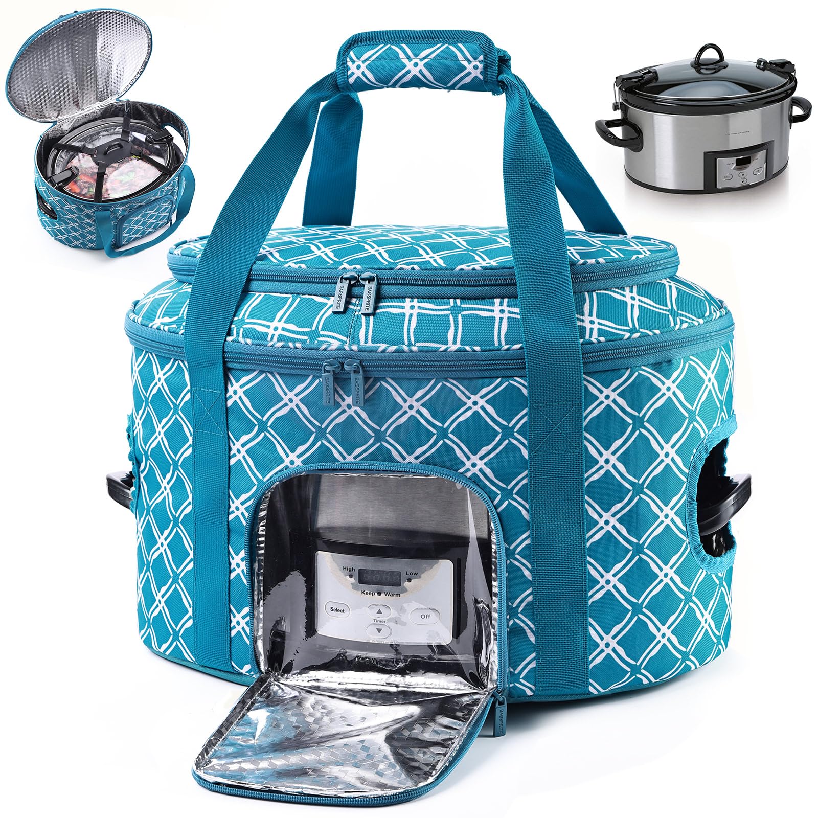 BAGSPRITE DoubleLayer Slow Cooker Carrying Bag for 68 Quart Crock Pot