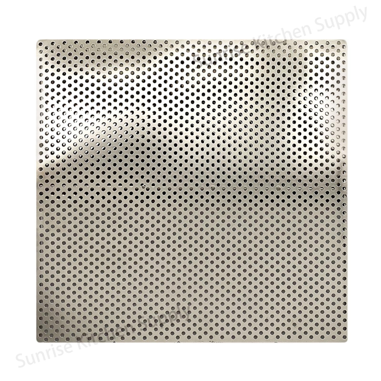 Sunrise Kitchen Supply Stainless Steel Fryer Screen (Solid Screen) (13.5'' X 13.5'')
